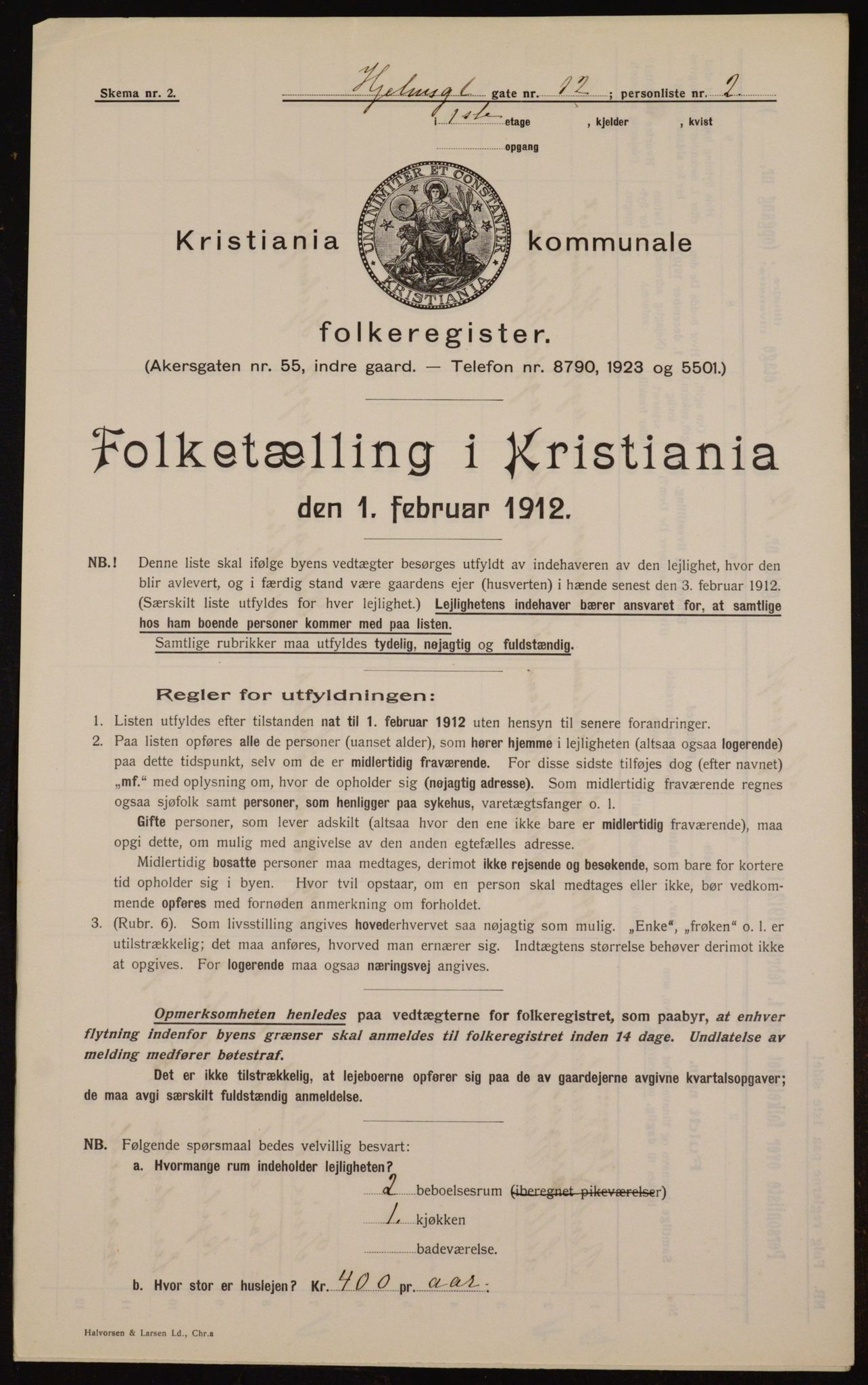 OBA, Municipal Census 1912 for Kristiania, 1912, p. 40637