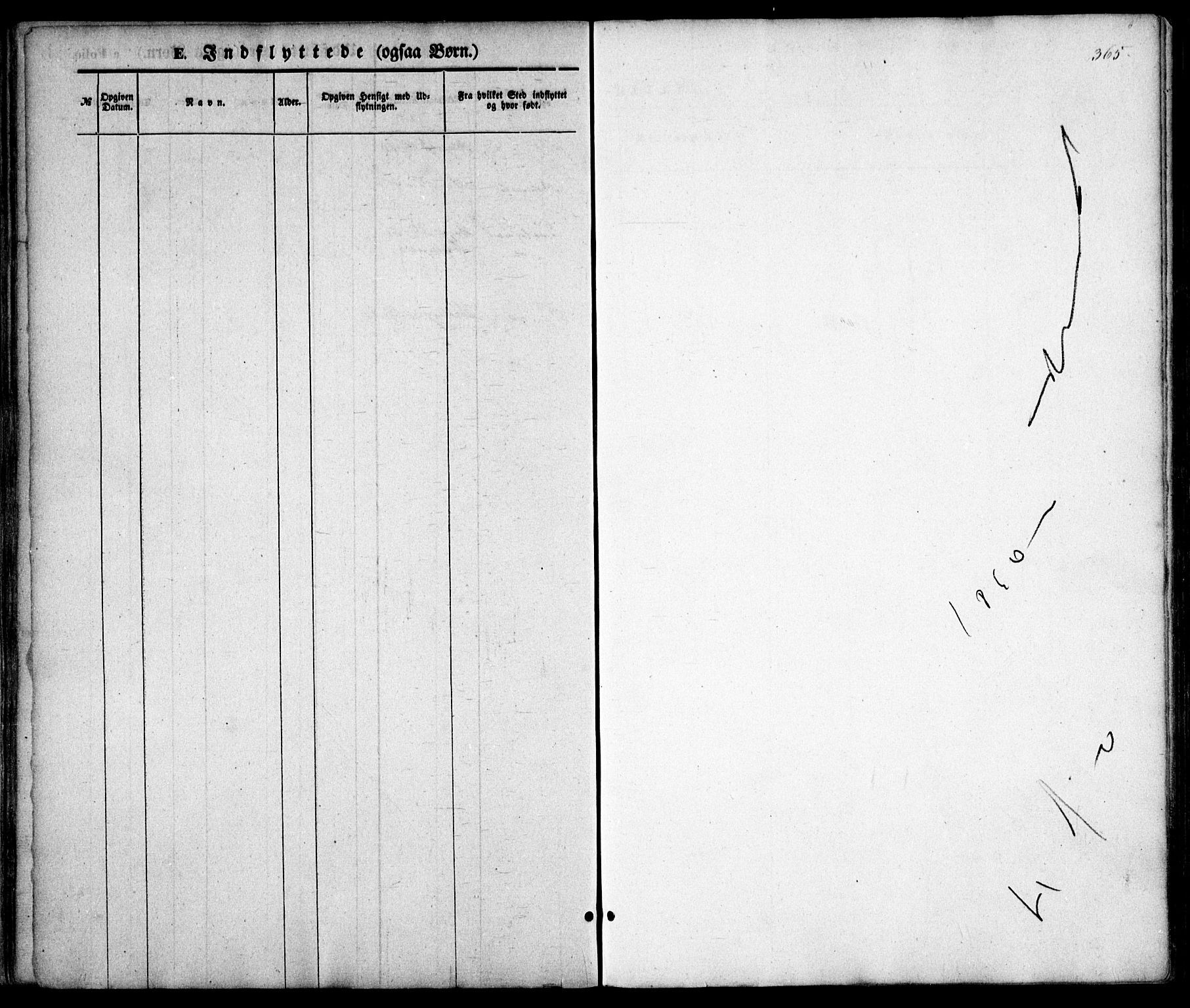 Holt sokneprestkontor, SAK/1111-0021/F/Fa/L0008: Parish register (official) no. A 8, 1849-1860, p. 365
