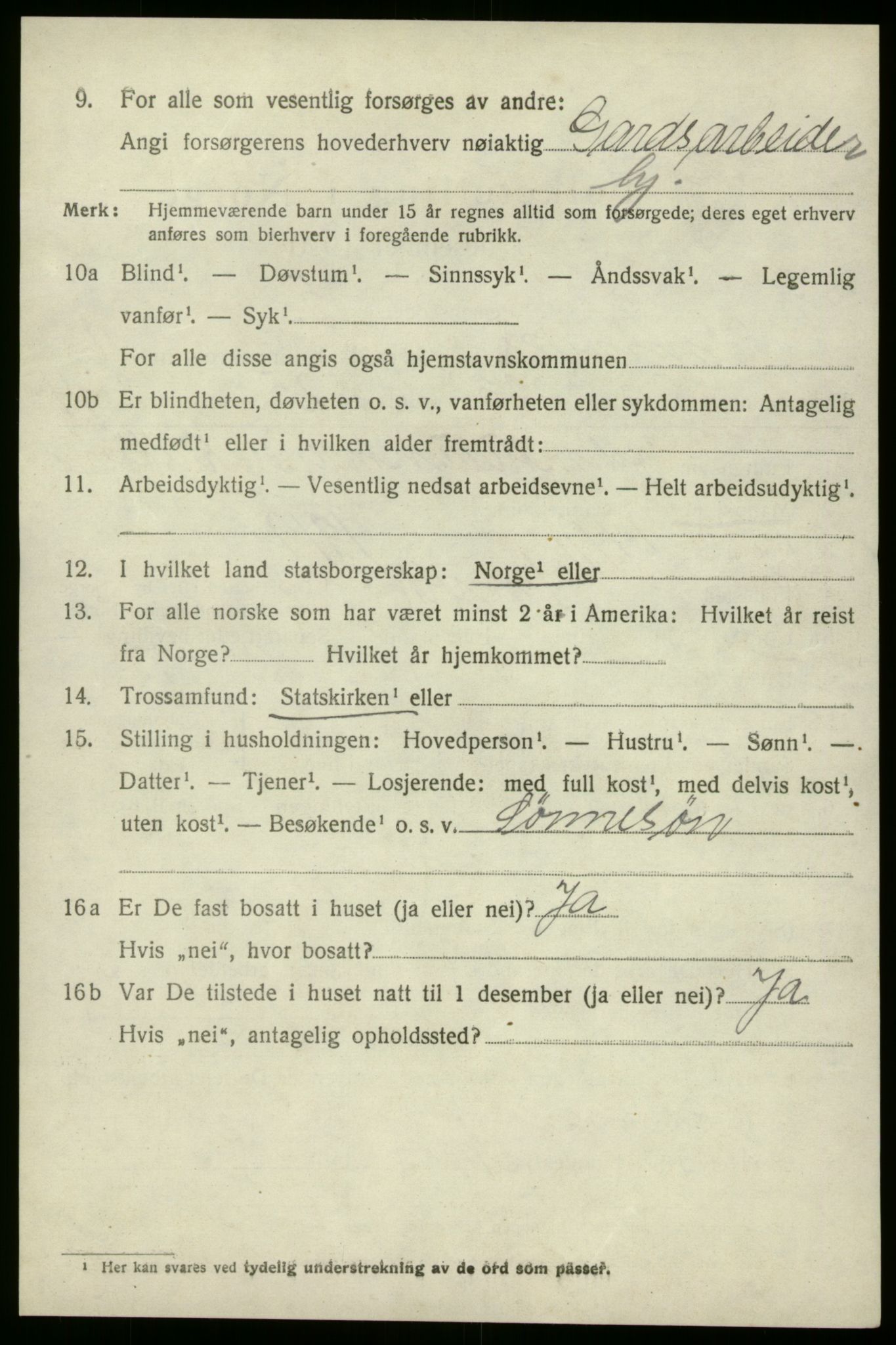 SAB, 1920 census for Innvik, 1920, p. 6760