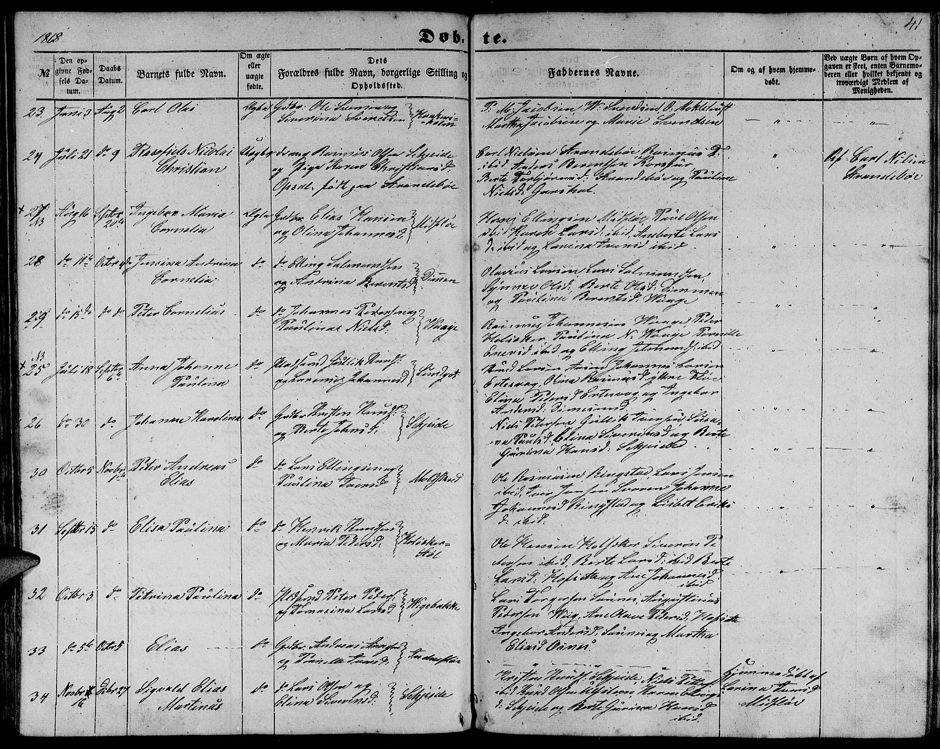 Ministerialprotokoller, klokkerbøker og fødselsregistre - Møre og Romsdal, SAT/A-1454/509/L0111: Parish register (copy) no. 509C01, 1854-1882, p. 41