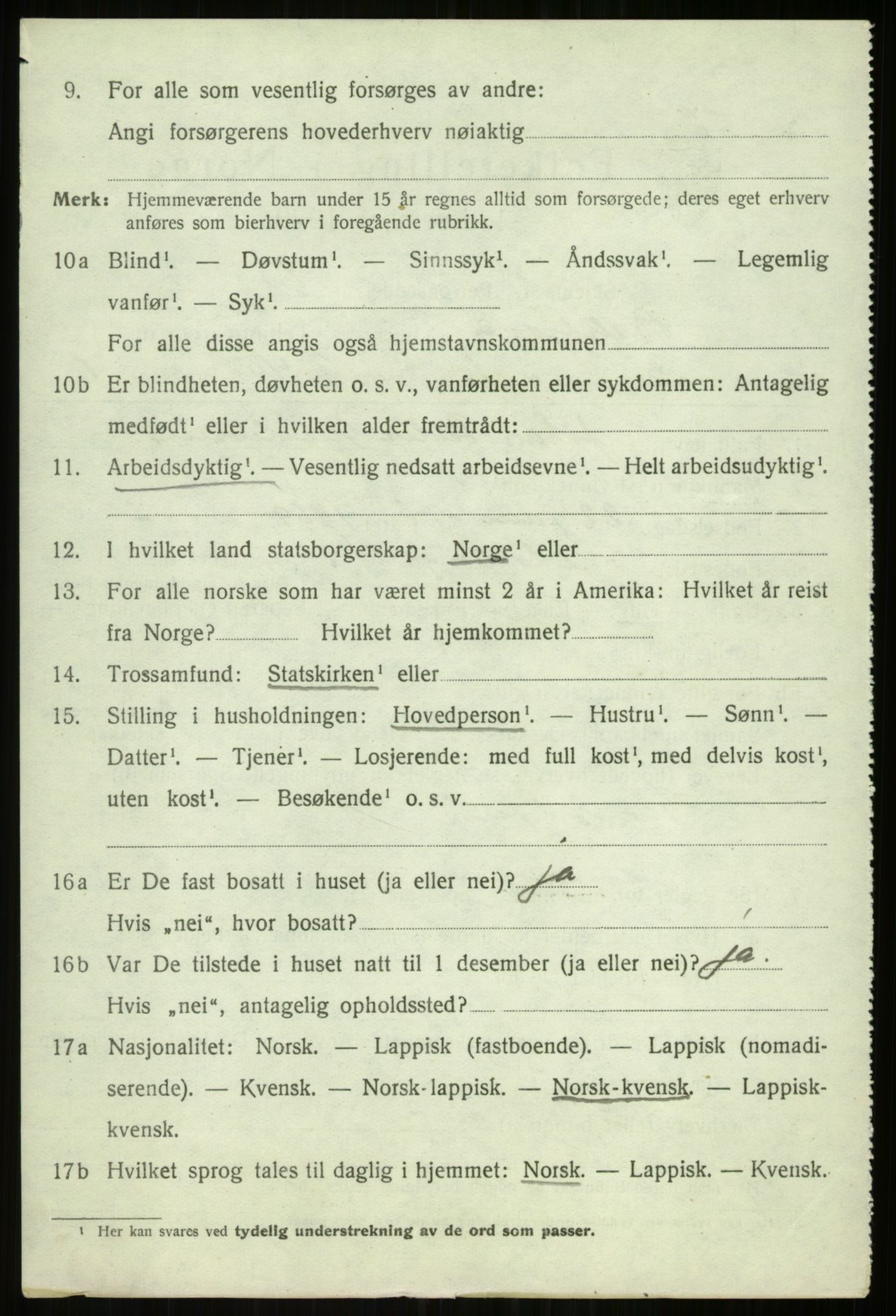 SATØ, 1920 census for Balsfjord, 1920, p. 5272