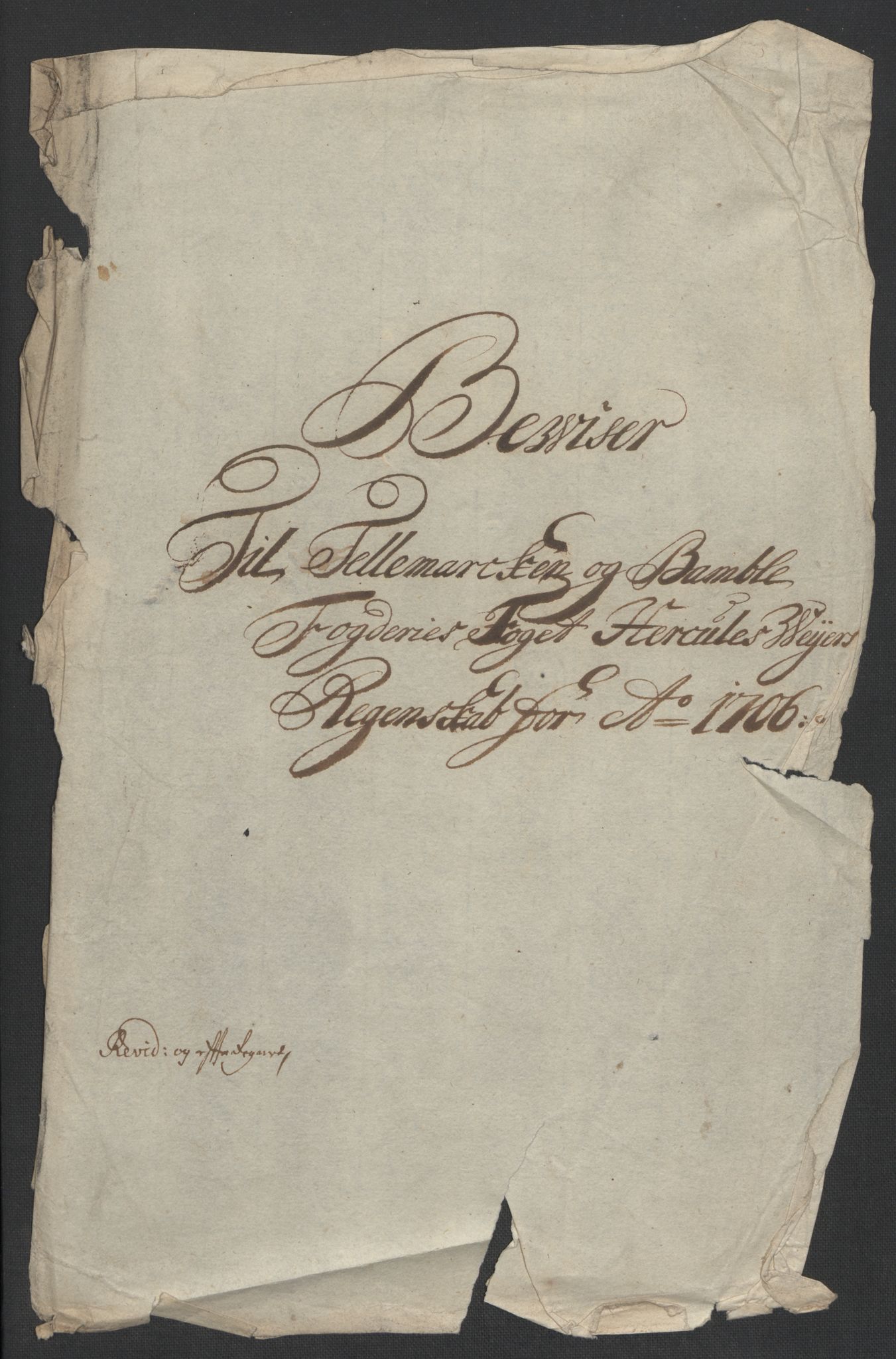 Rentekammeret inntil 1814, Reviderte regnskaper, Fogderegnskap, AV/RA-EA-4092/R36/L2116: Fogderegnskap Øvre og Nedre Telemark og Bamble, 1706-1707, p. 25