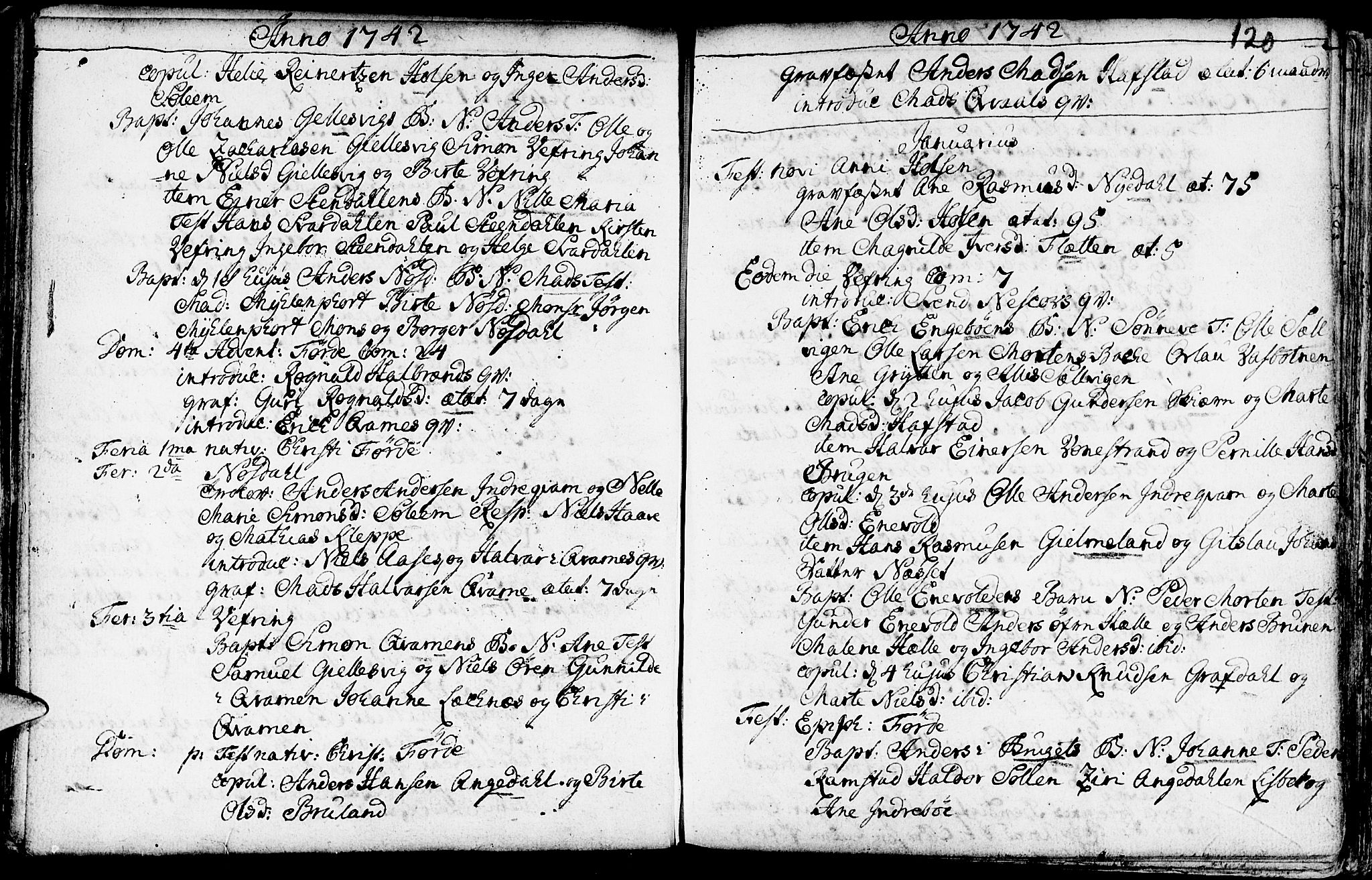 Førde sokneprestembete, SAB/A-79901/H/Haa/Haaa/L0002: Parish register (official) no. A 2, 1728-1748, p. 120