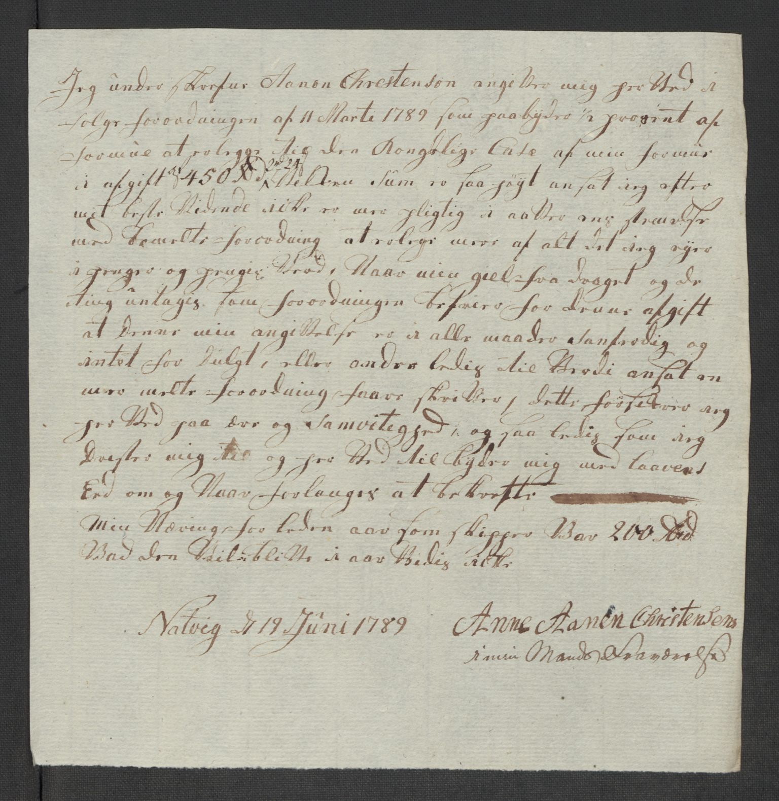 Rentekammeret inntil 1814, Reviderte regnskaper, Mindre regnskaper, AV/RA-EA-4068/Rf/Rfe/L0027: Nedenes fogderi, Nedre Romerike fogderi, 1789, p. 261