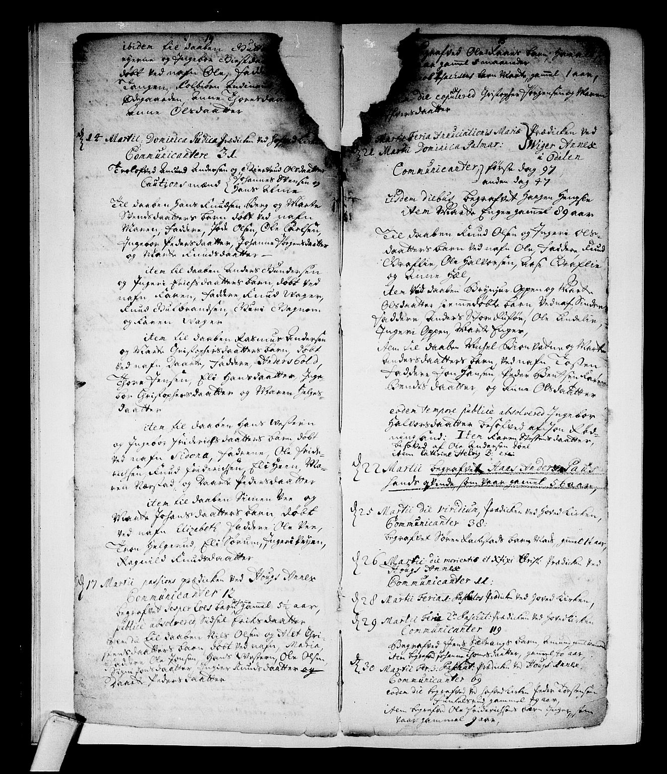 Norderhov kirkebøker, AV/SAKO-A-237/F/Fa/L0002a: Parish register (official) no. 2A, 1716-1725, p. 14-15