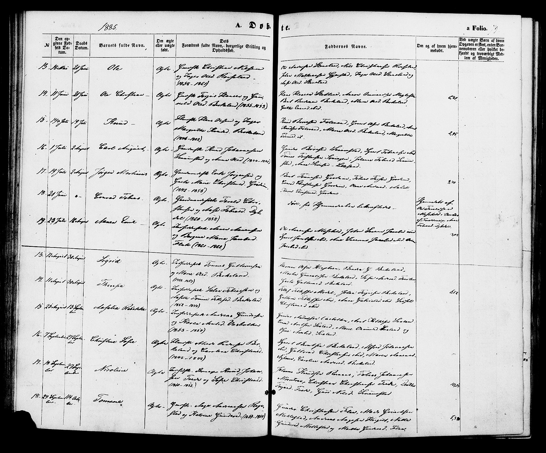 Birkenes sokneprestkontor, AV/SAK-1111-0004/F/Fa/L0004: Parish register (official) no. A 4, 1867-1886, p. 79