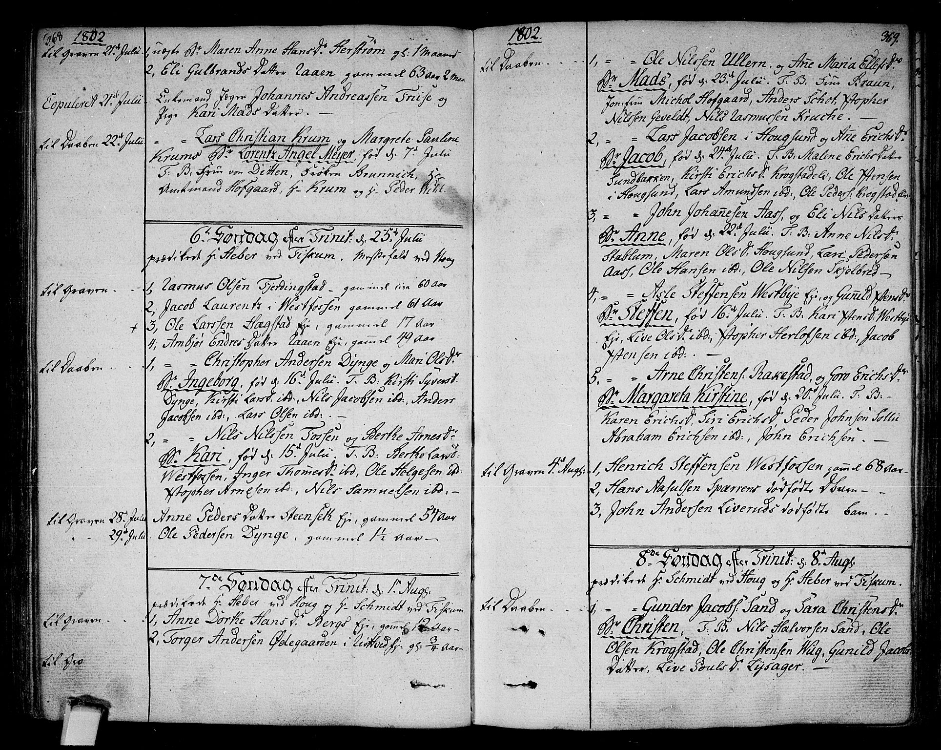 Eiker kirkebøker, AV/SAKO-A-4/F/Fa/L0009: Parish register (official) no. I 9, 1789-1806, p. 368-369