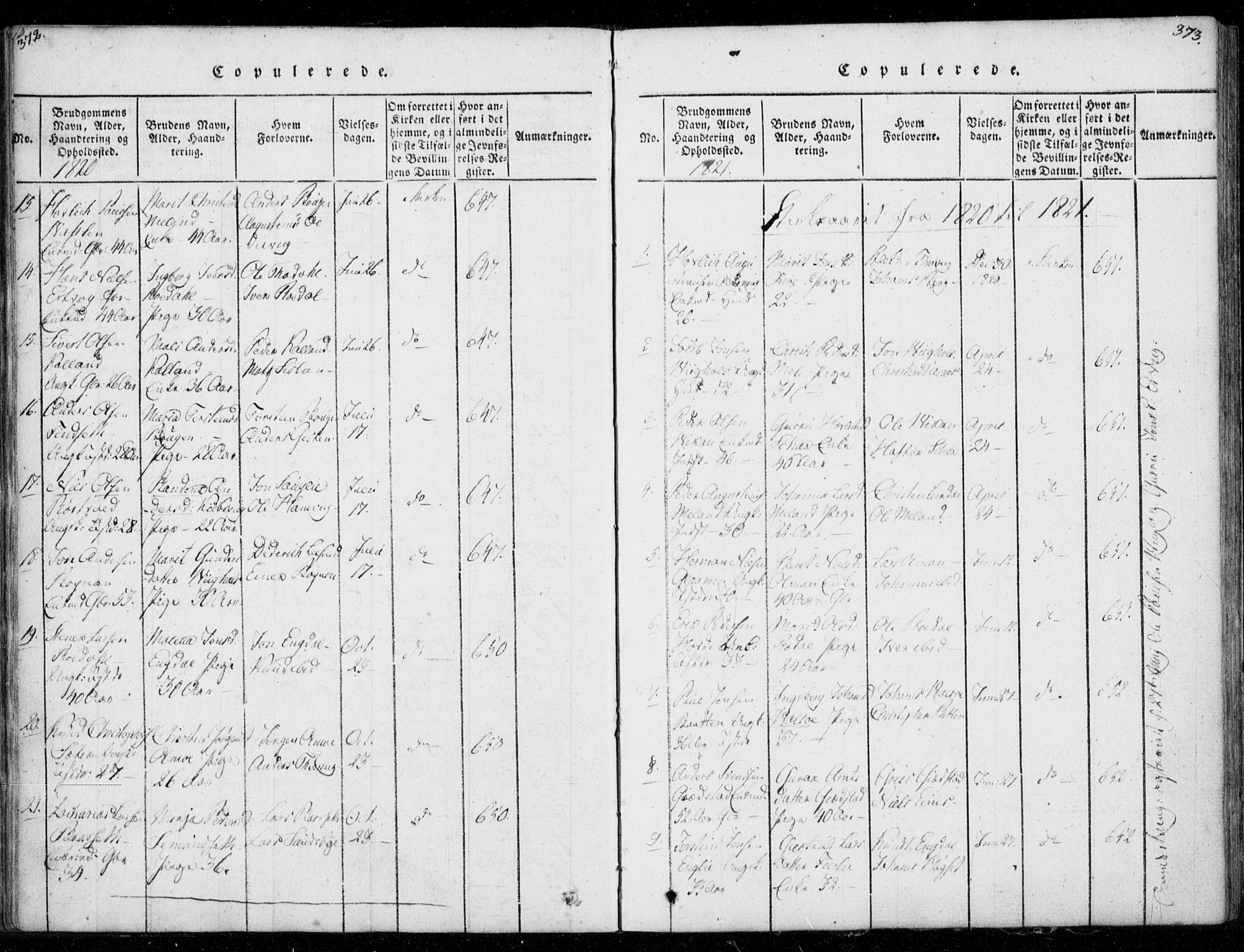 Ministerialprotokoller, klokkerbøker og fødselsregistre - Møre og Romsdal, AV/SAT-A-1454/578/L0903: Parish register (official) no. 578A02, 1819-1838, p. 372-373