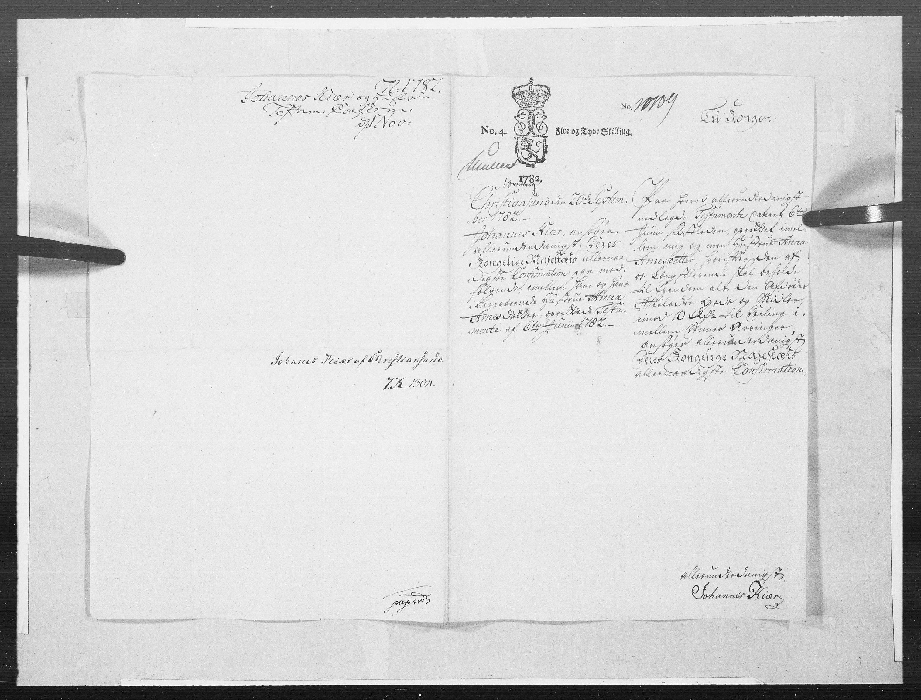 Danske Kanselli 1572-1799, RA/EA-3023/F/Fc/Fcc/Fcca/L0244: Norske innlegg 1572-1799, 1782, p. 138