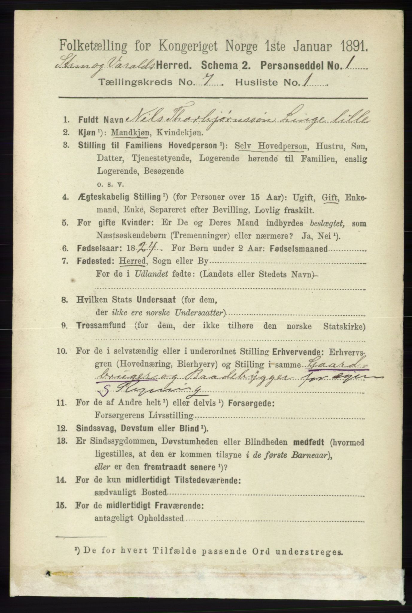 RA, 1891 census for 1226 Strandebarm og Varaldsøy, 1891, p. 2636