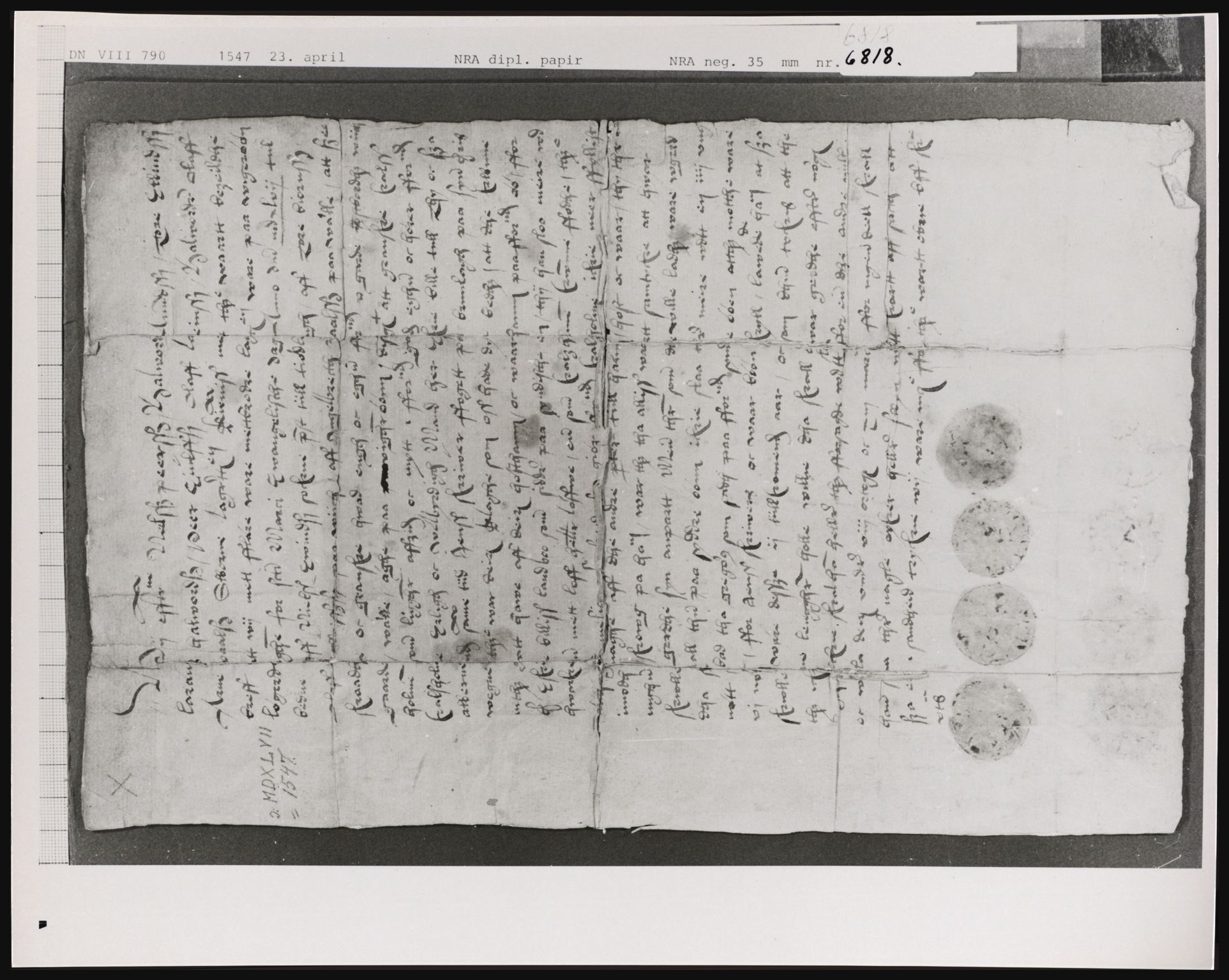 Riksarkivets diplomsamling, RA/EA-5965/F02, 1395-1570, p. 1093