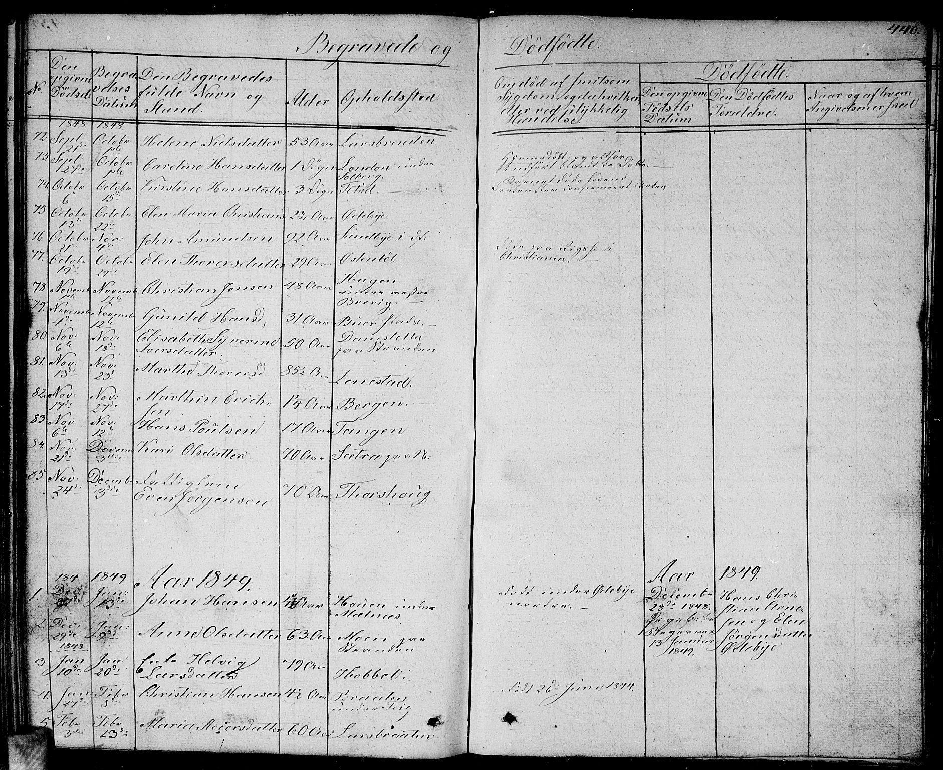 Enebakk prestekontor Kirkebøker, SAO/A-10171c/G/Ga/L0003: Parish register (copy) no. I 3, 1833-1849, p. 440