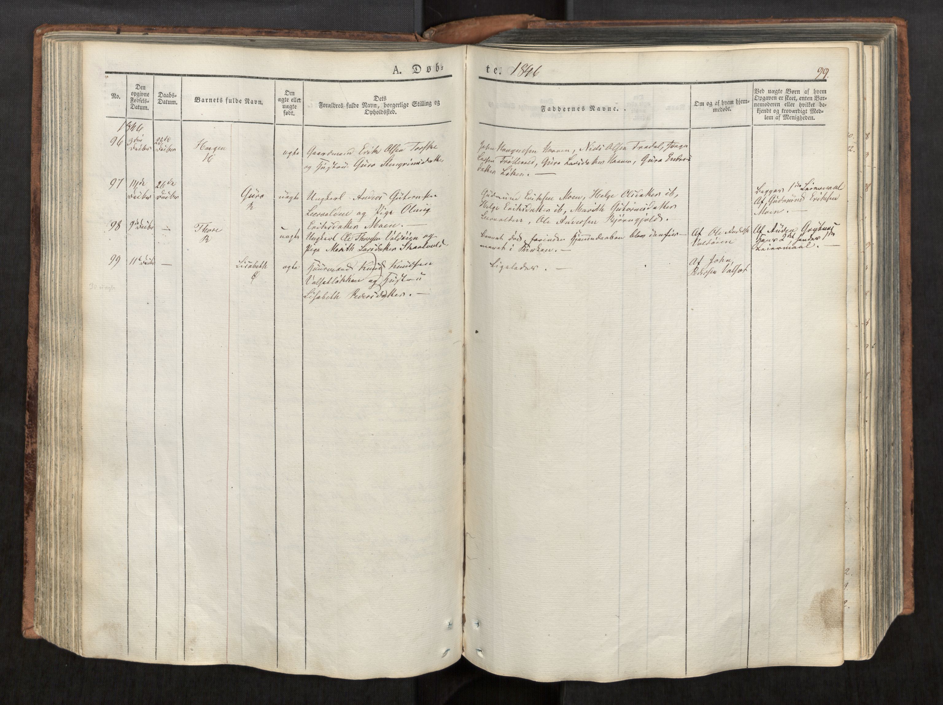 Ministerialprotokoller, klokkerbøker og fødselsregistre - Møre og Romsdal, AV/SAT-A-1454/590/L1012: Parish register (official) no. 590A04, 1832-1846, p. 99