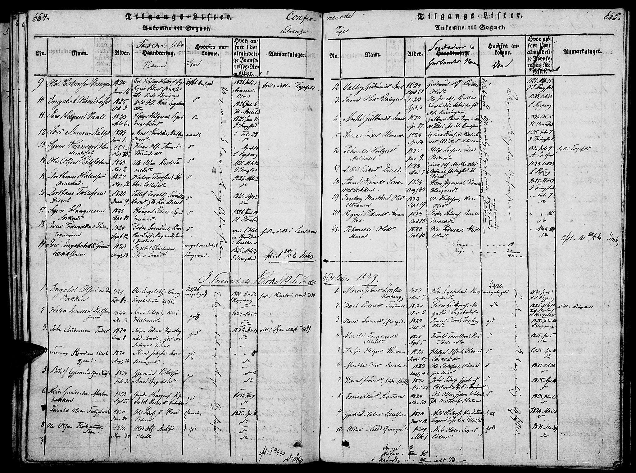 Åmot prestekontor, Hedmark, SAH/PREST-056/H/Ha/Haa/L0005: Parish register (official) no. 5, 1815-1841, p. 664-665