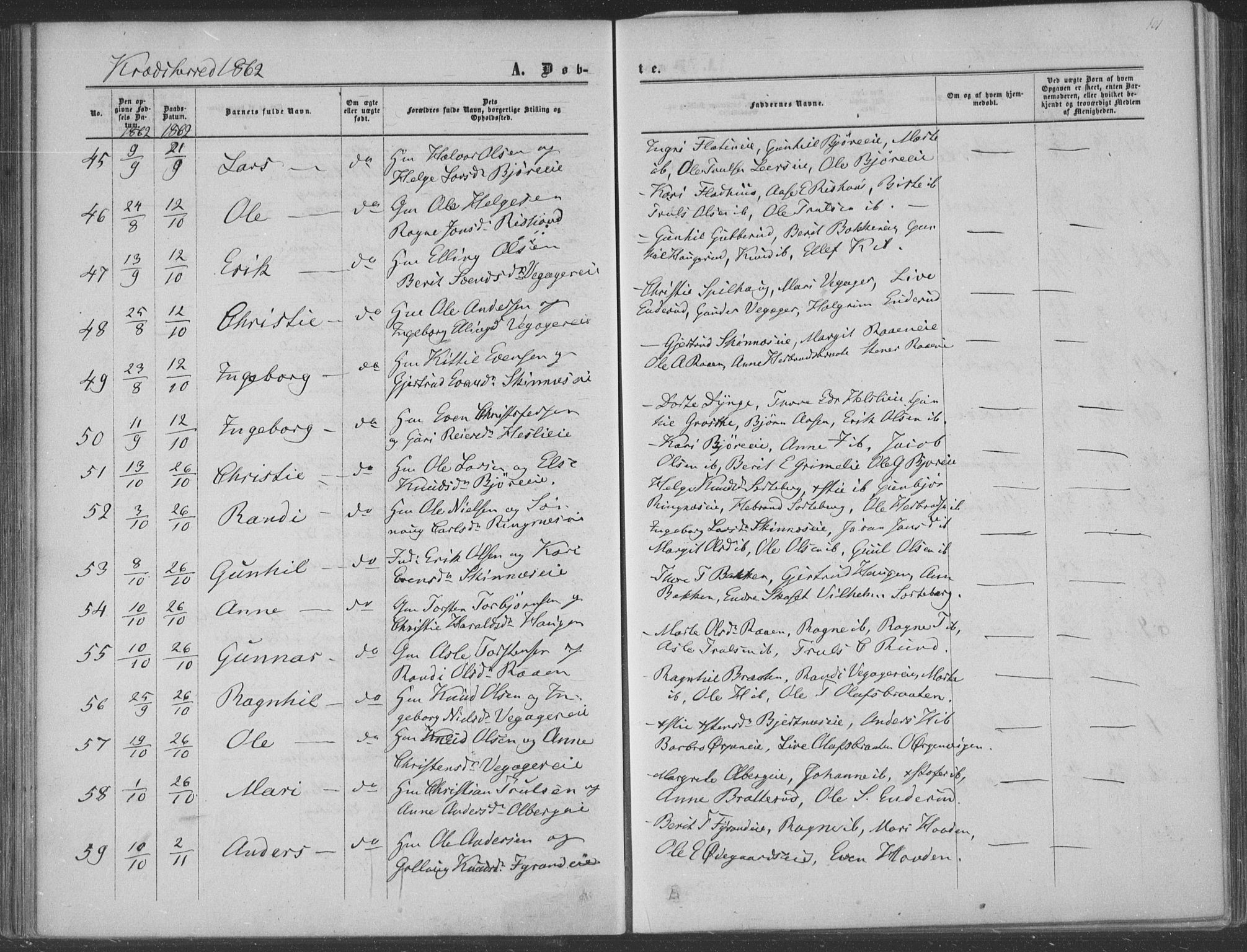 Sigdal kirkebøker, AV/SAKO-A-245/F/Fa/L0009a: Parish register (official) no. I 9A, 1860-1871, p. 101
