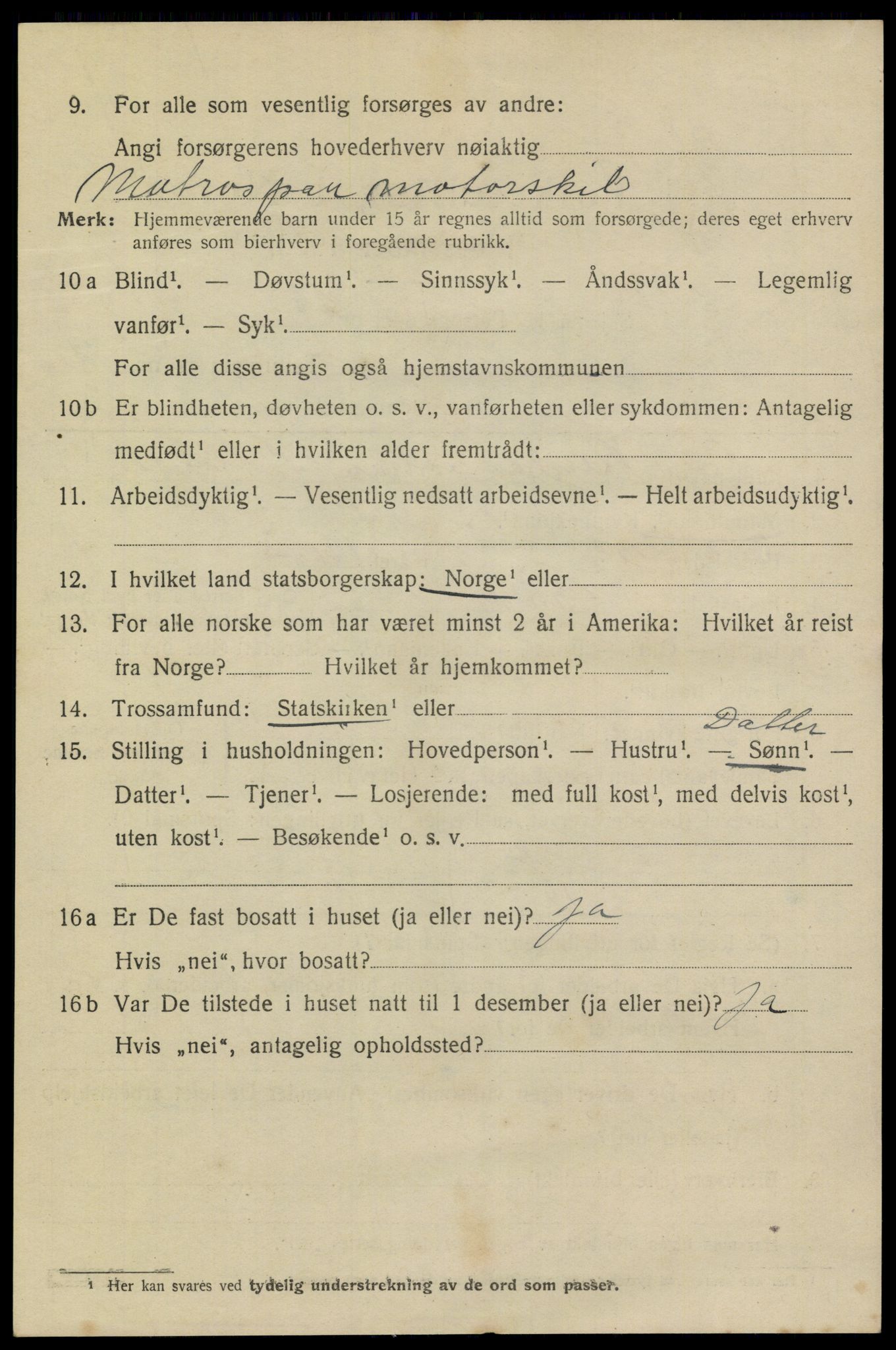 SAKO, 1920 census for Brevik, 1920, p. 3877