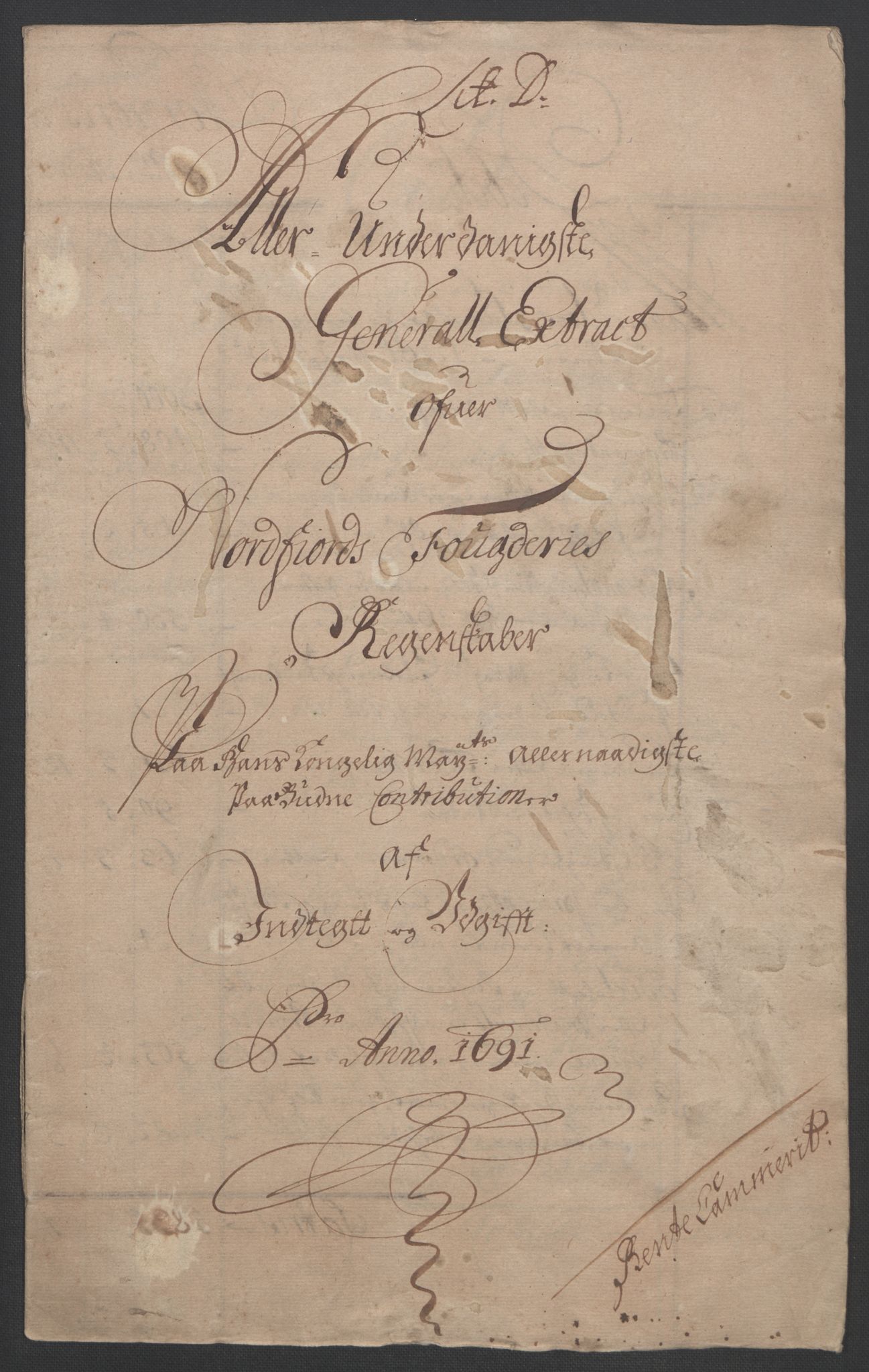 Rentekammeret inntil 1814, Reviderte regnskaper, Fogderegnskap, RA/EA-4092/R53/L3420: Fogderegnskap Sunn- og Nordfjord, 1691-1692, p. 134
