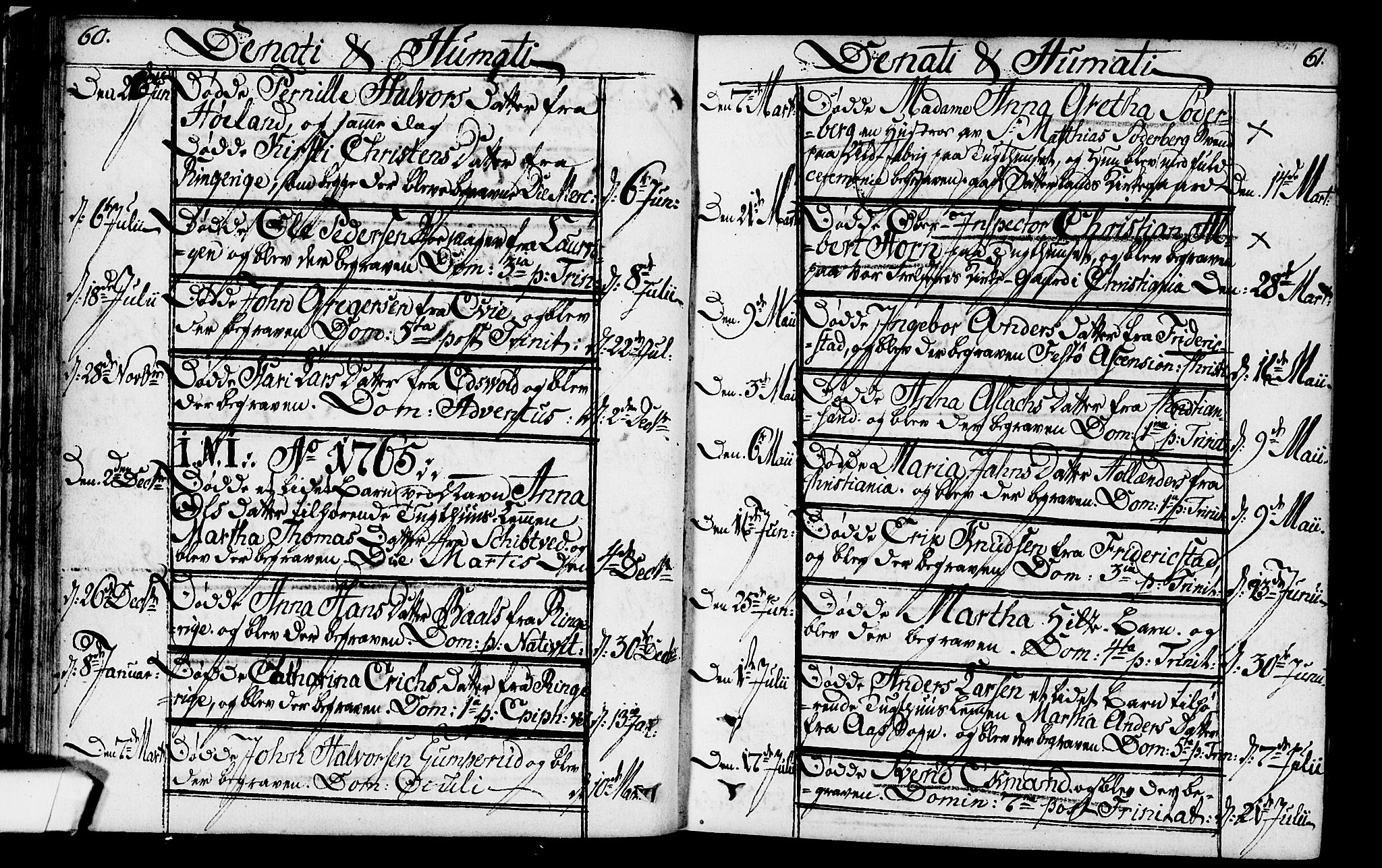 Kristiania tukthusprest Kirkebøker, SAO/A-10881/F/Fa/L0001: Parish register (official) no. 1, 1758-1828, p. 60-61