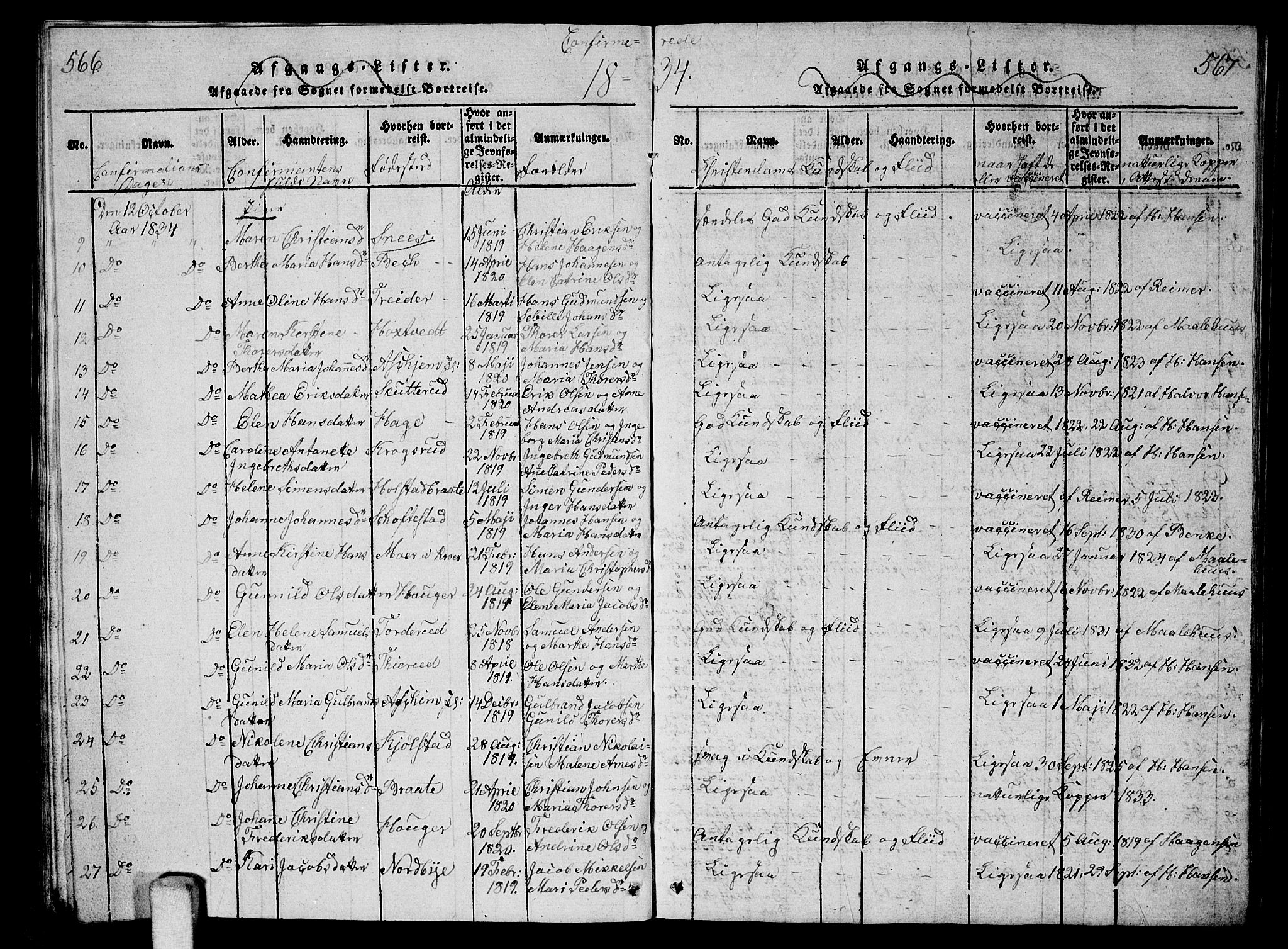 Ås prestekontor Kirkebøker, SAO/A-10894/G/Ga/L0002: Parish register (copy) no. I 2, 1820-1836, p. 566-567