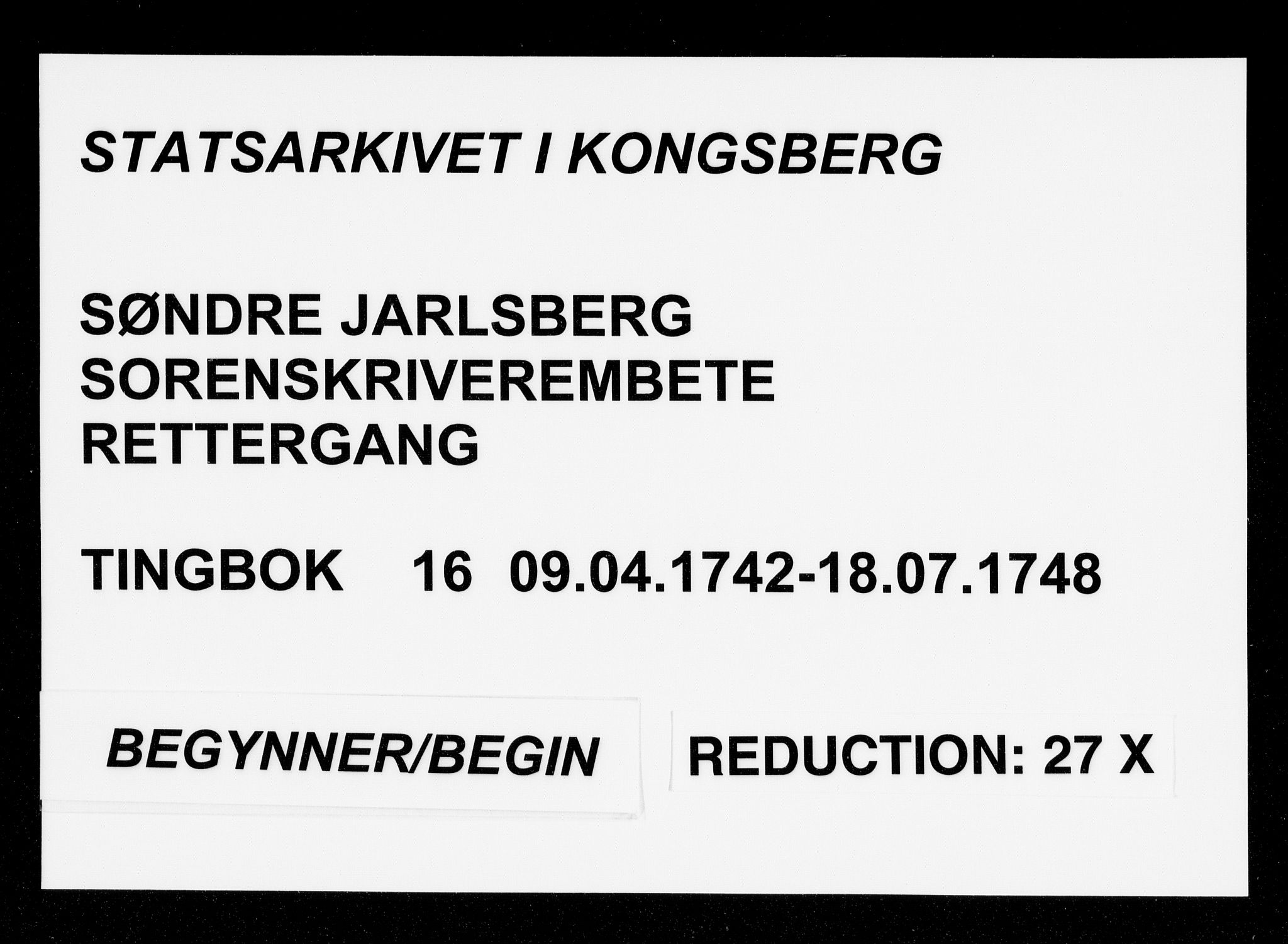 Søndre Jarlsberg sorenskriveri, SAKO/A-129/F/Fa/L0016: Tingbok, 1742-1748