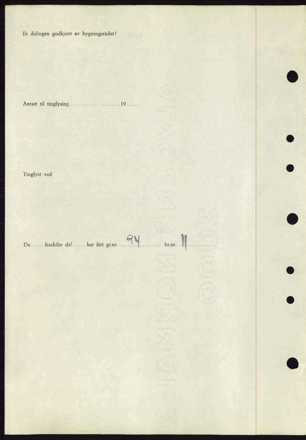 Tønsberg sorenskriveri, AV/SAKO-A-130/G/Ga/Gaa/L0013: Mortgage book no. A13, 1943-1943, Diary no: : 1883/1943