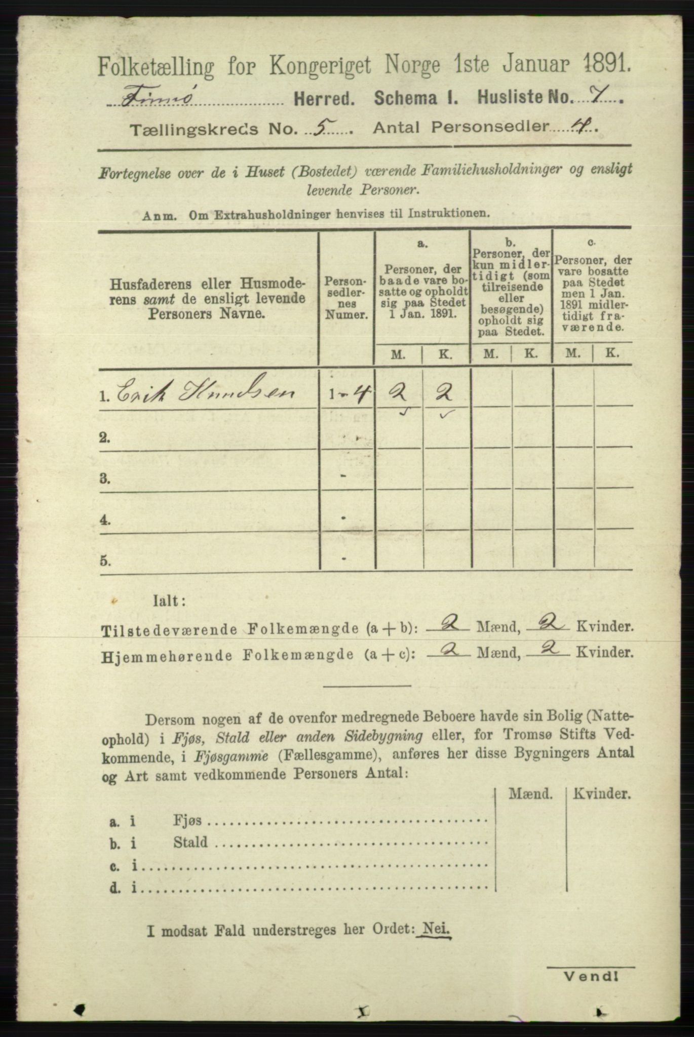 RA, 1891 census for 1141 Finnøy, 1891, p. 1091