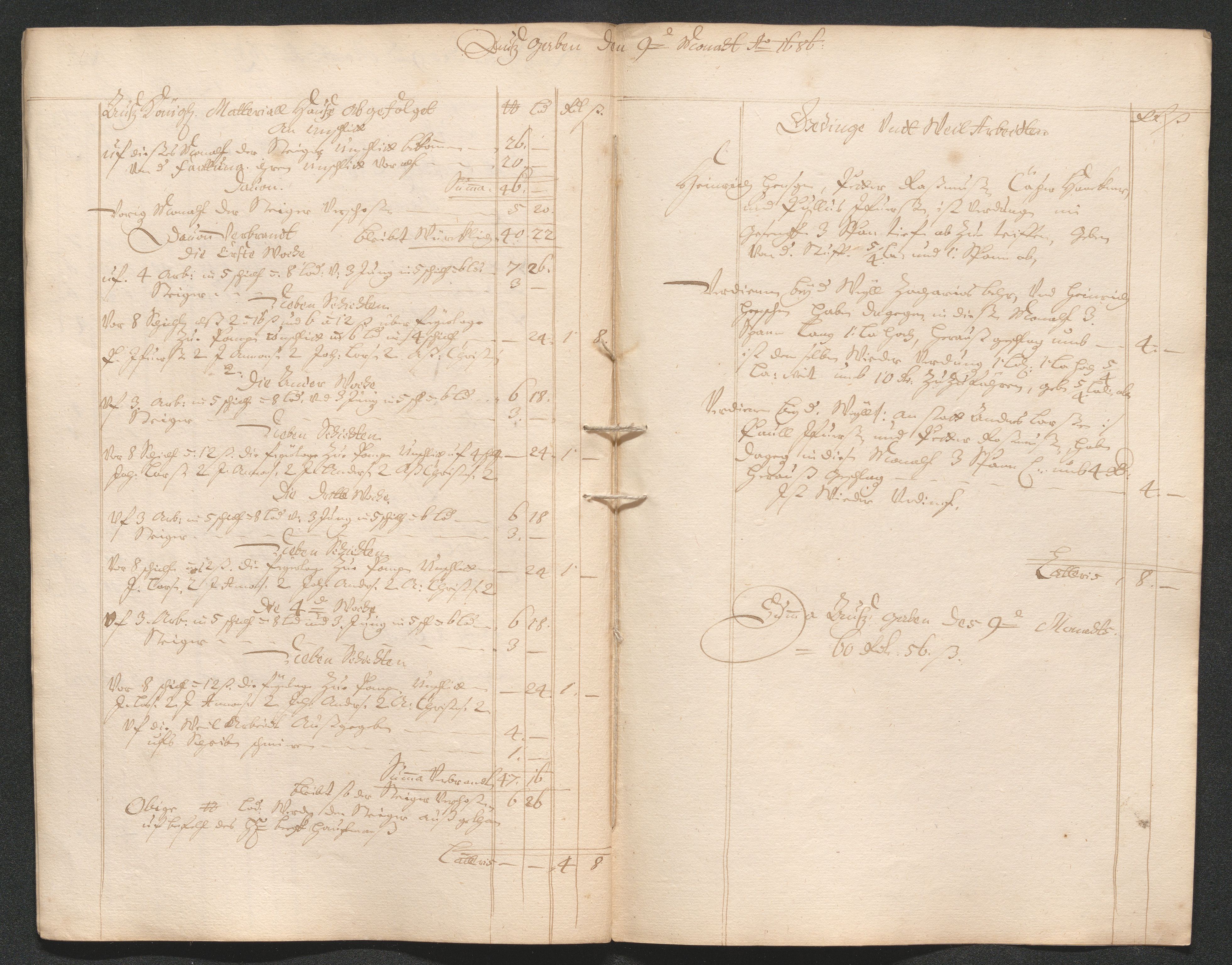 Kongsberg Sølvverk 1623-1816, AV/SAKO-EA-3135/001/D/Dc/Dcd/L0066: Utgiftsregnskap for gruver m.m., 1687-1694, p. 13