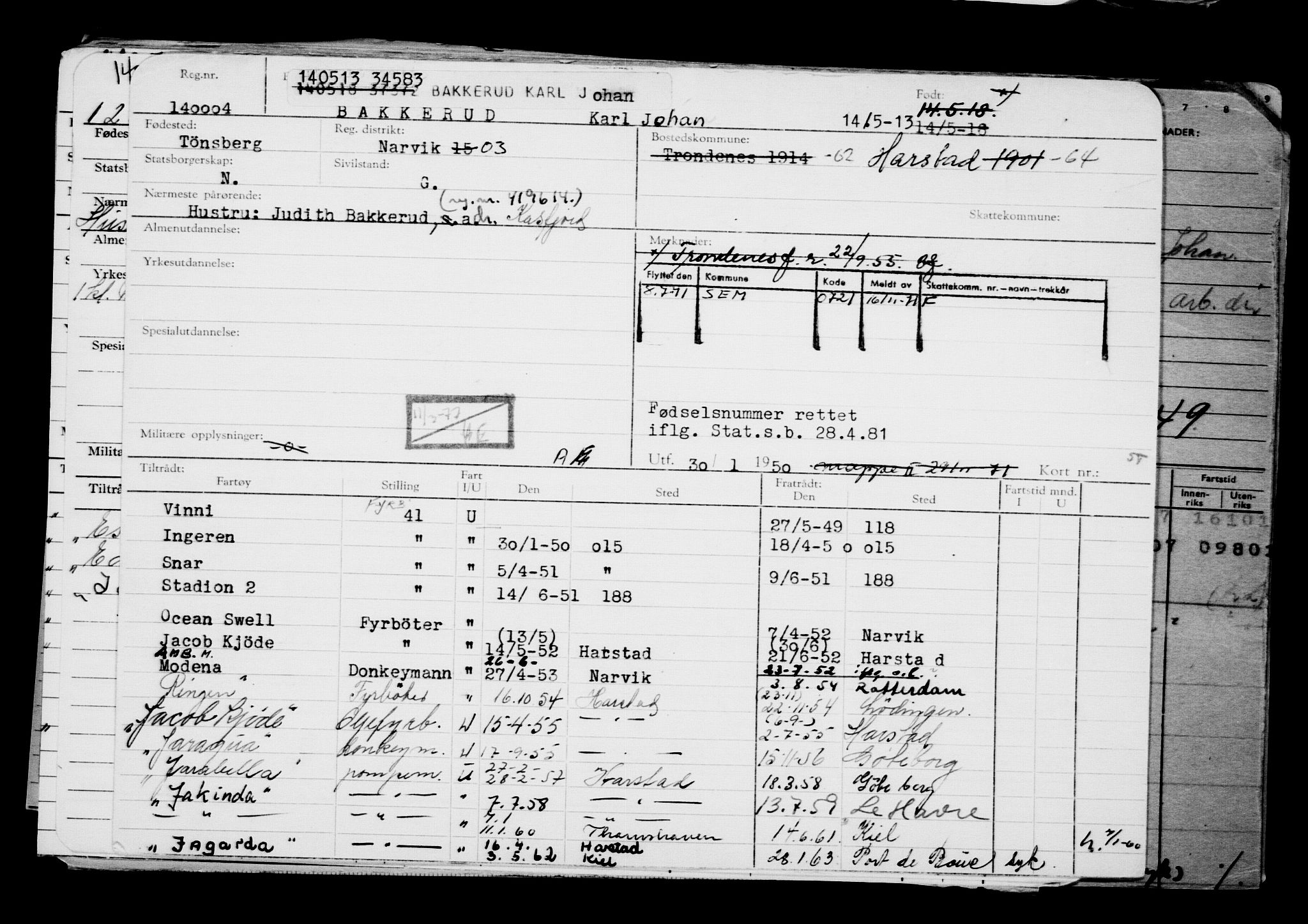 Direktoratet for sjømenn, AV/RA-S-3545/G/Gb/L0112: Hovedkort, 1913, p. 629