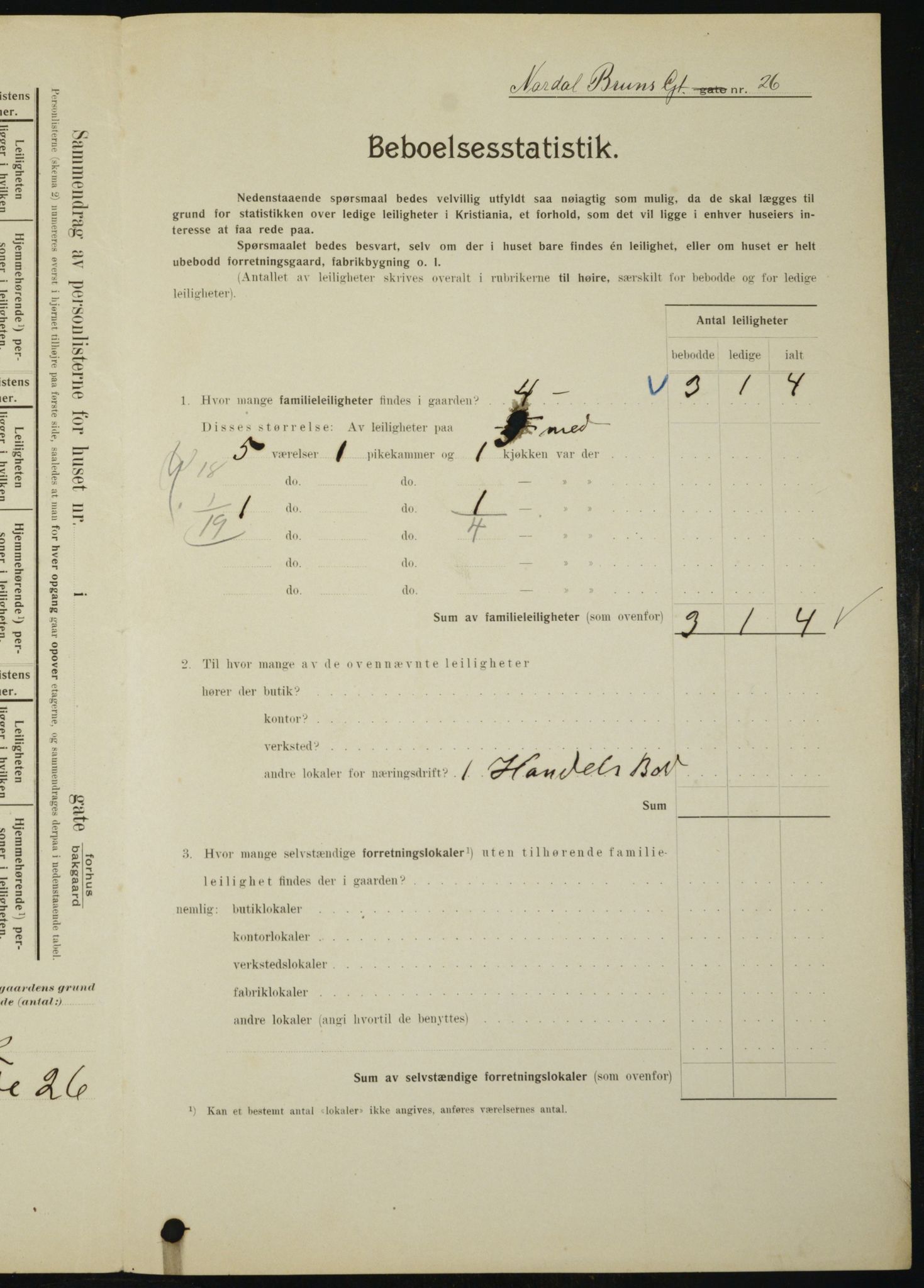 OBA, Municipal Census 1910 for Kristiania, 1910, p. 69971