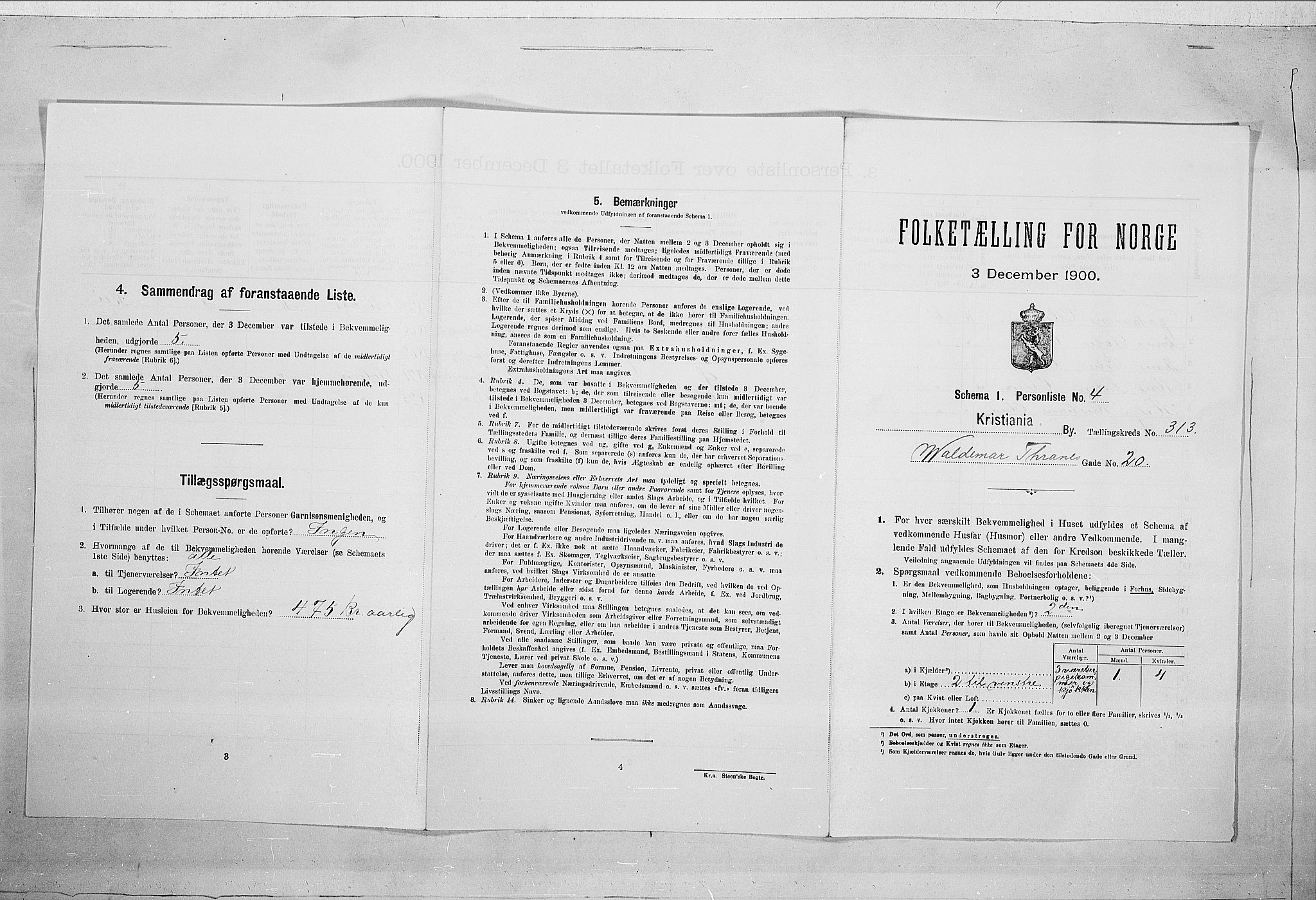 SAO, 1900 census for Kristiania, 1900, p. 110392