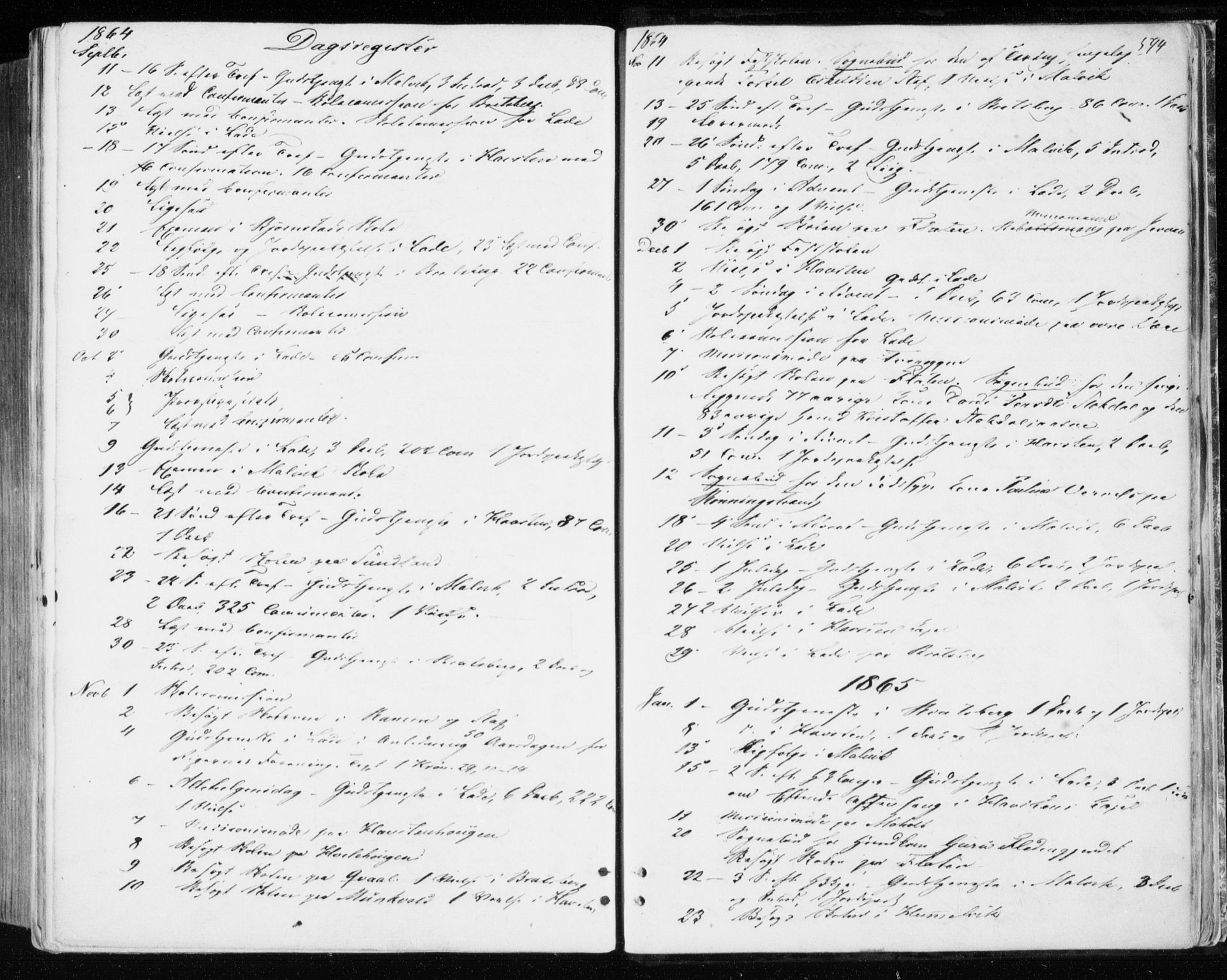 Ministerialprotokoller, klokkerbøker og fødselsregistre - Sør-Trøndelag, SAT/A-1456/606/L0292: Parish register (official) no. 606A07, 1856-1865, p. 594