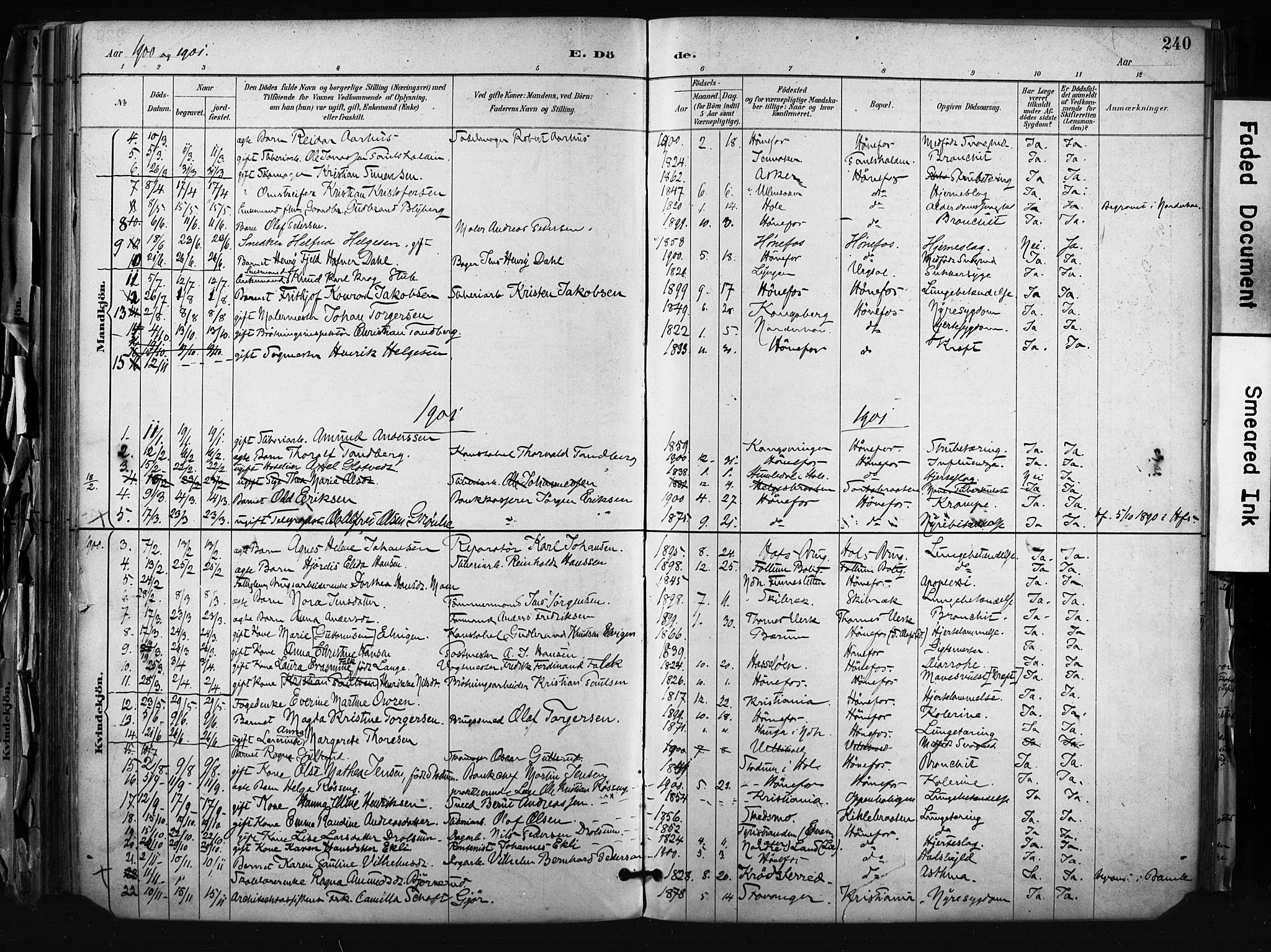 Hønefoss kirkebøker, SAKO/A-609/F/Fa/L0002: Parish register (official) no. 2, 1887-1906, p. 240