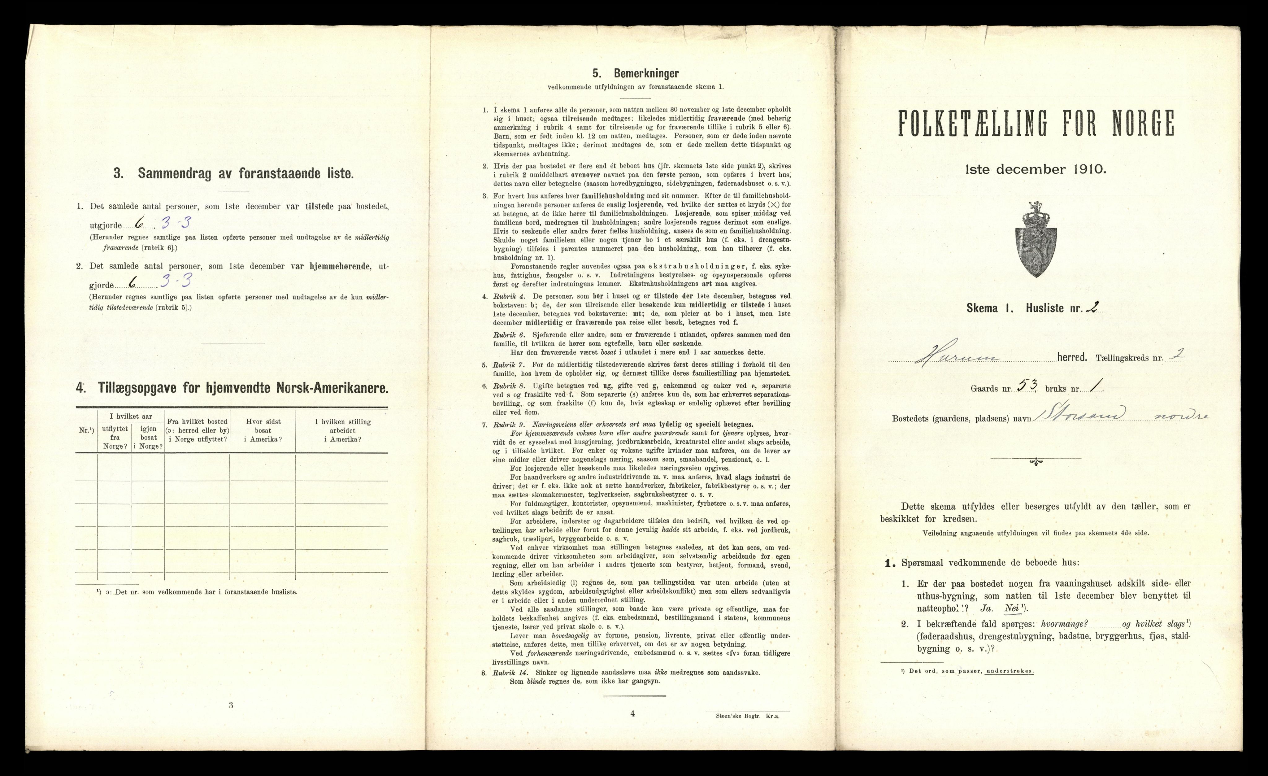 RA, 1910 census for Hurum, 1910, p. 244