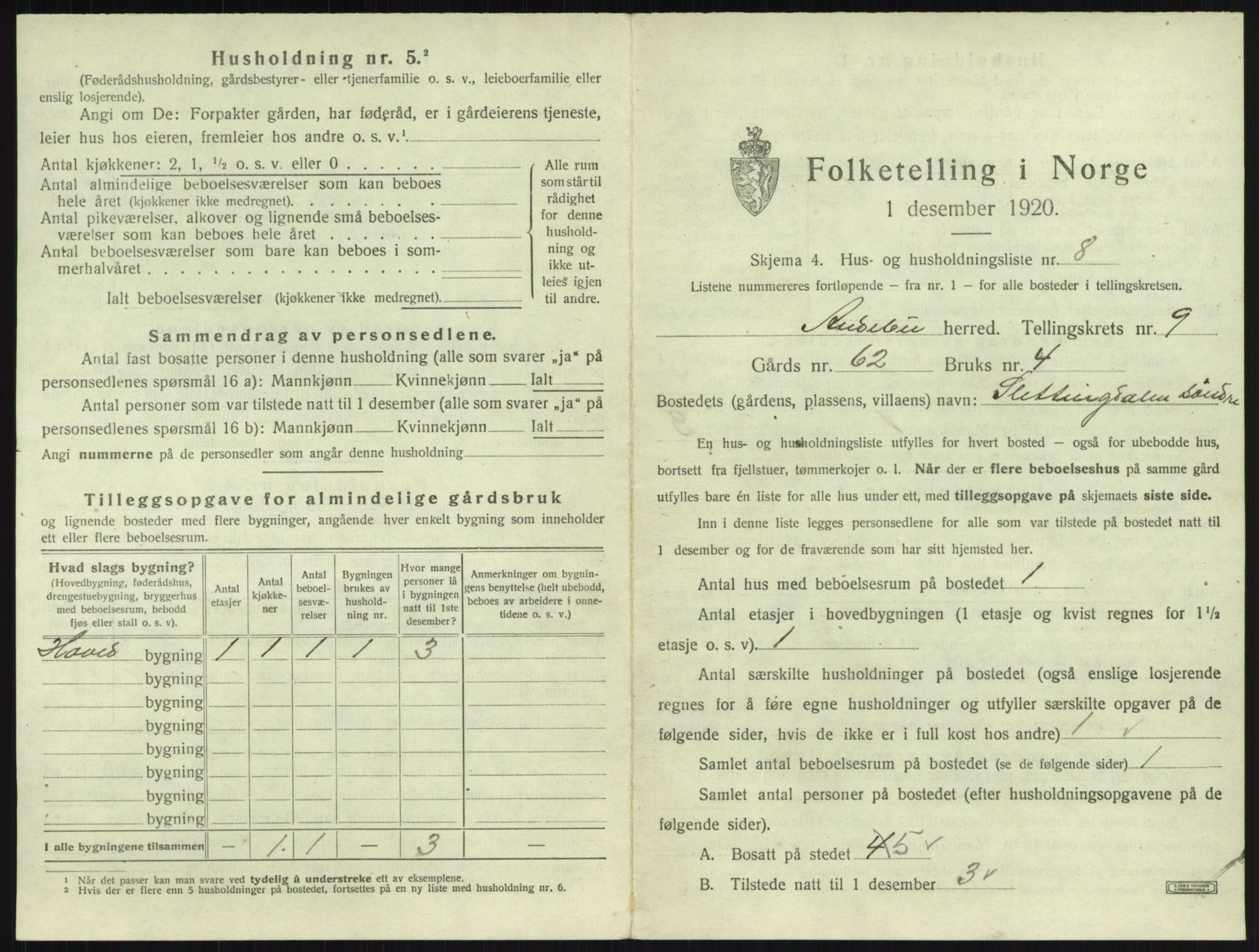 SAKO, 1920 census for Andebu, 1920, p. 545