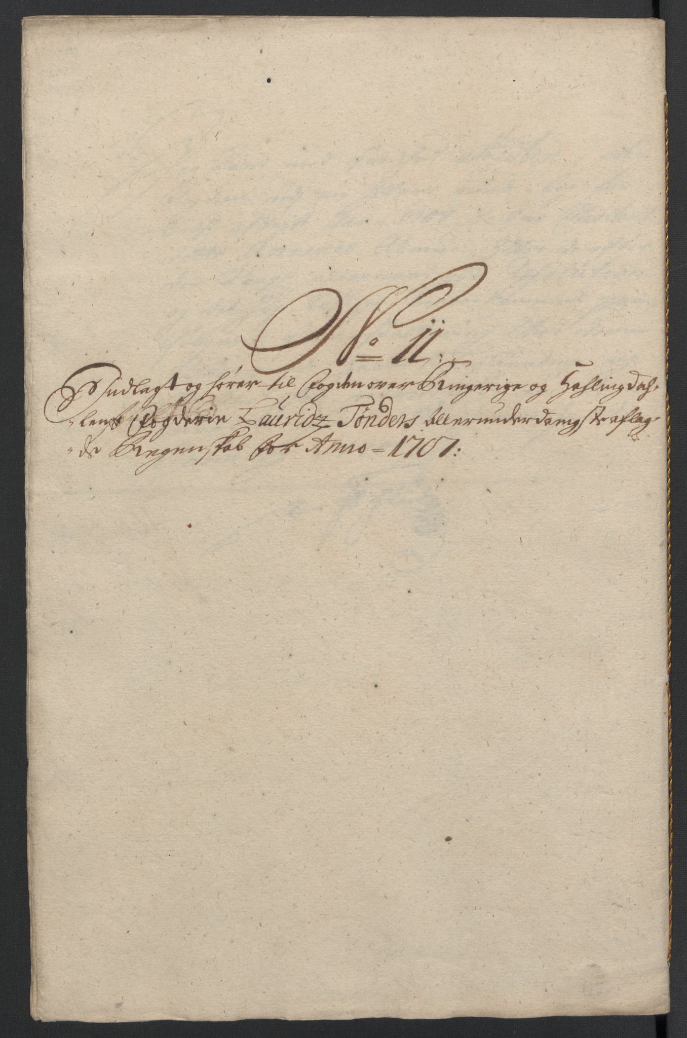 Rentekammeret inntil 1814, Reviderte regnskaper, Fogderegnskap, AV/RA-EA-4092/R22/L1466: Fogderegnskap Ringerike, Hallingdal og Buskerud, 1707, p. 202