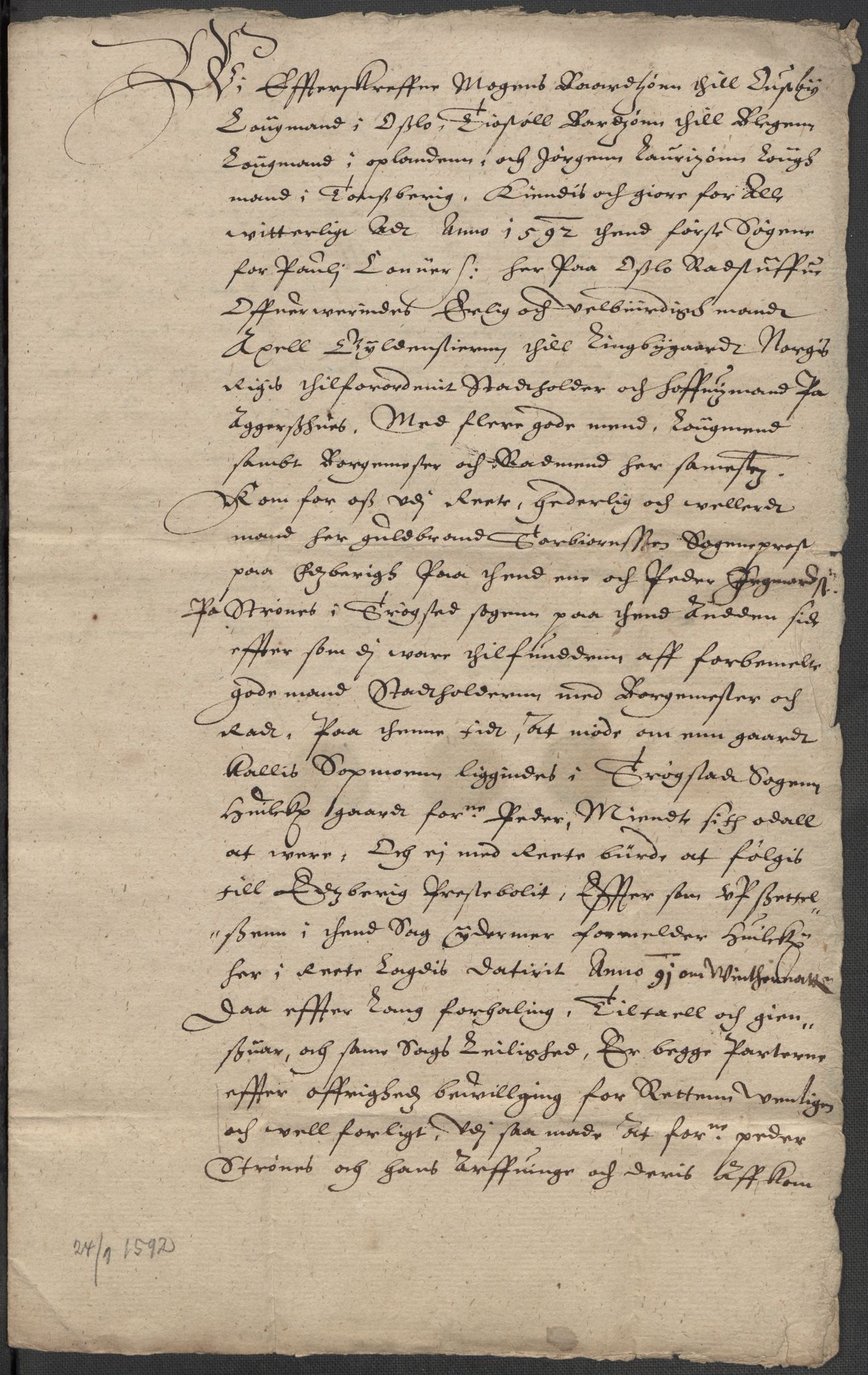 Riksarkivets diplomsamling, AV/RA-EA-5965/F15/L0004: Prestearkiv - Østfold, 1577-1709, p. 90