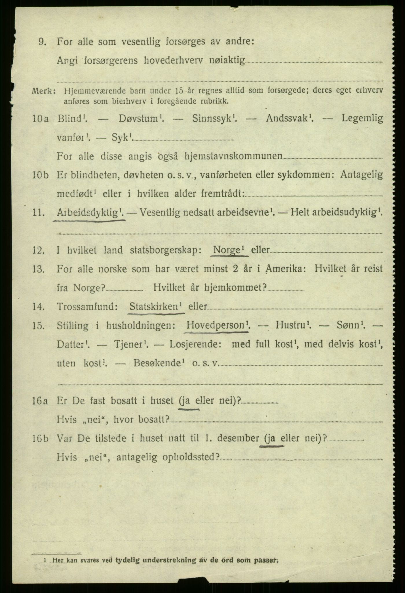 SAB, 1920 census for Selje, 1920, p. 6760