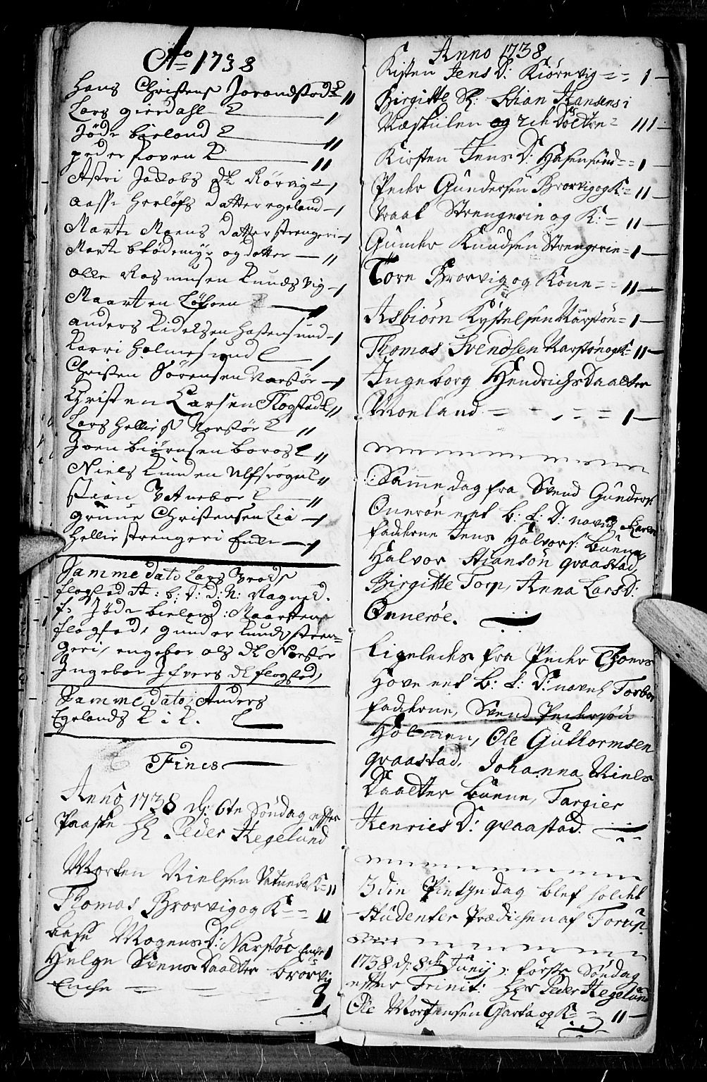 Dypvåg sokneprestkontor, AV/SAK-1111-0007/F/Fb/Fba/L0003: Parish register (copy) no. B 3, 1715-1738, p. 153