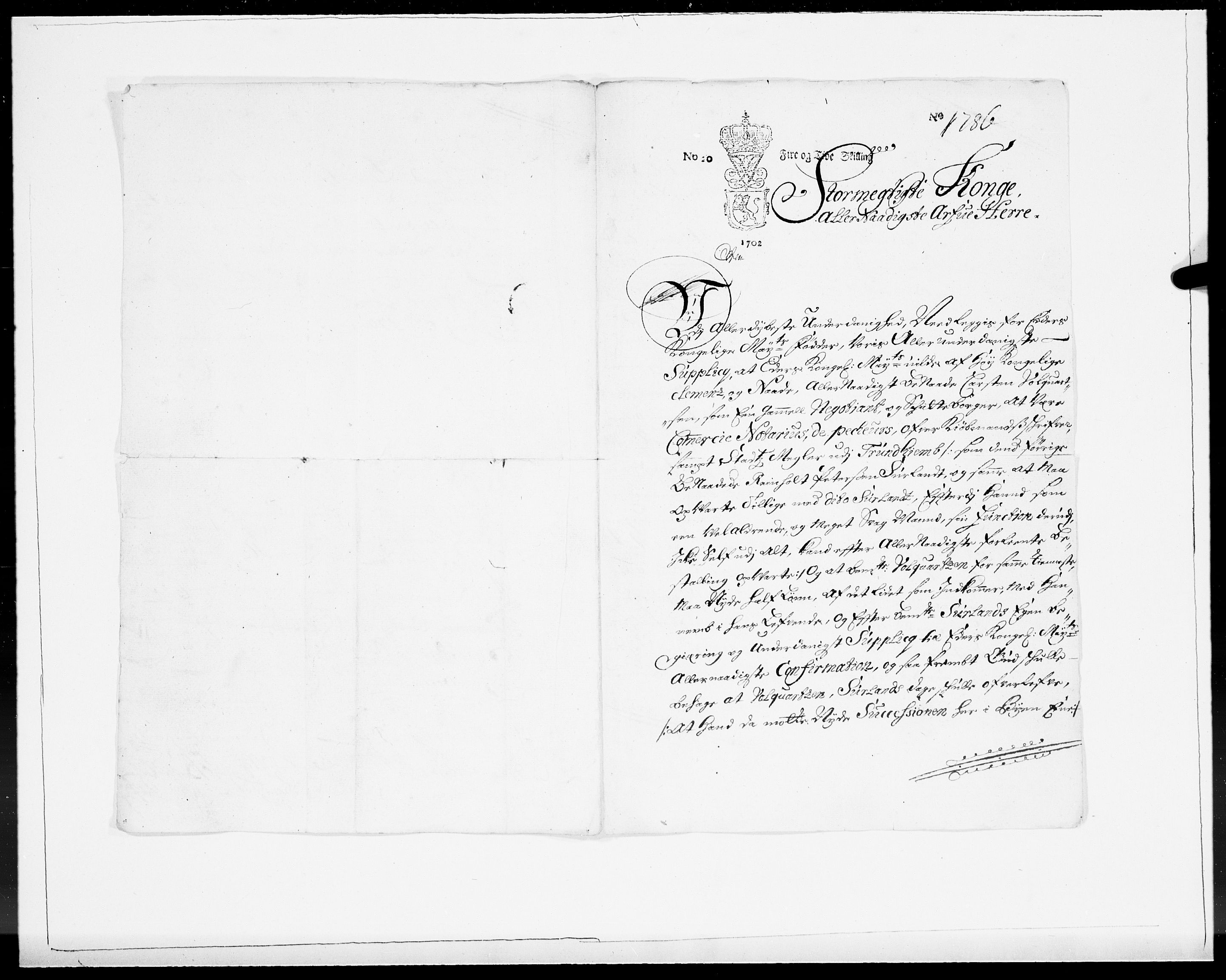 Danske Kanselli 1572-1799, AV/RA-EA-3023/F/Fc/Fcc/Fcca/L0053: Norske innlegg 1572-1799, 1702, p. 163