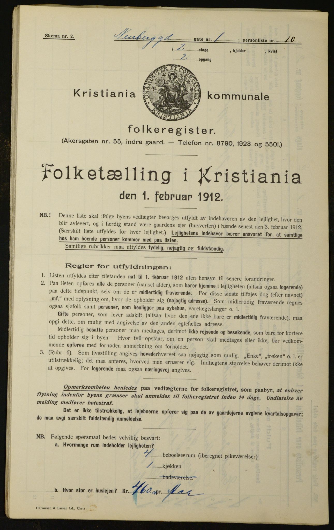 OBA, Municipal Census 1912 for Kristiania, 1912, p. 70238