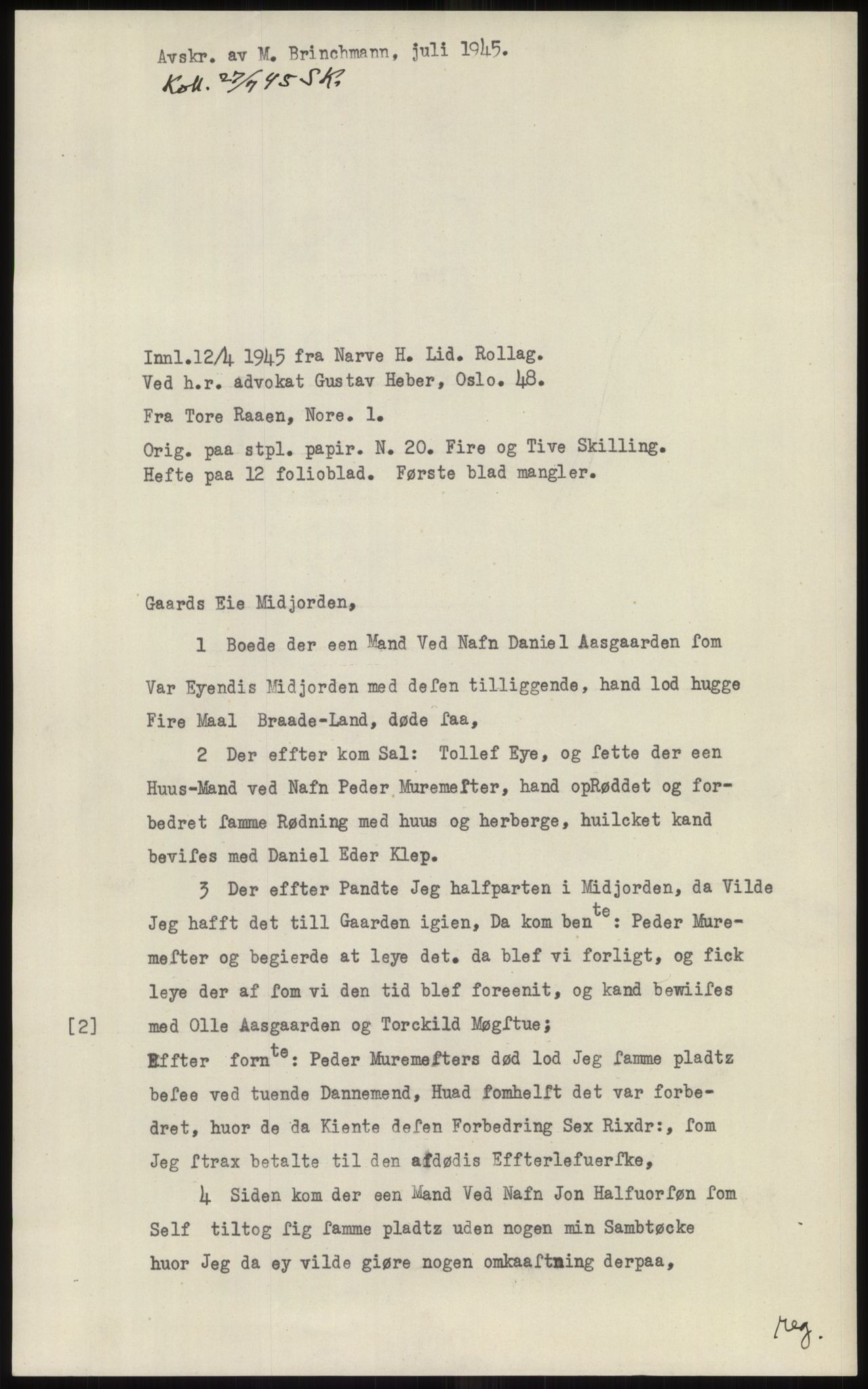 Samlinger til kildeutgivelse, Diplomavskriftsamlingen, RA/EA-4053/H/Ha, p. 32