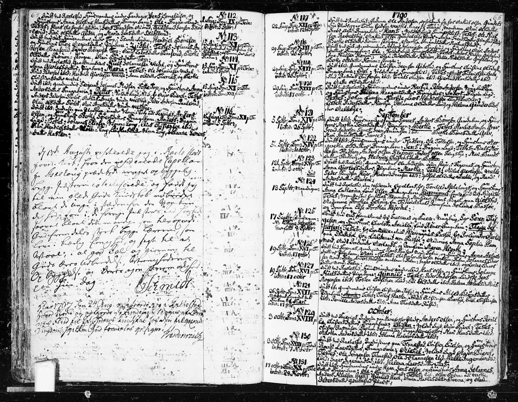 Rakkestad prestekontor Kirkebøker, SAO/A-2008/F/Fa/L0005: Parish register (official) no. I 5, 1784-1814, p. 64-65