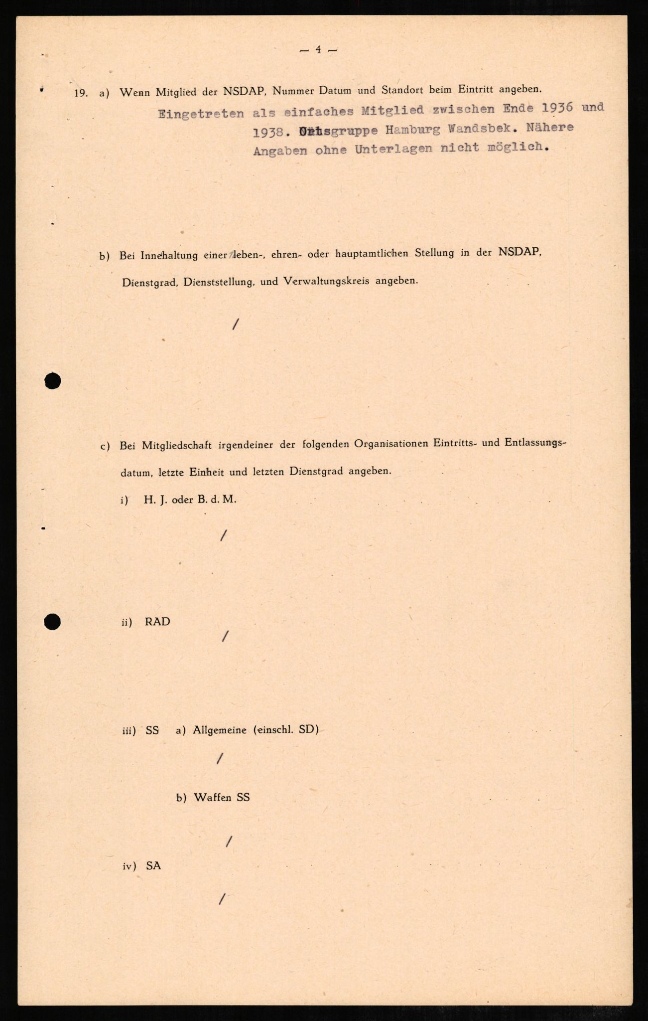 Forsvaret, Forsvarets overkommando II, AV/RA-RAFA-3915/D/Db/L0006: CI Questionaires. Tyske okkupasjonsstyrker i Norge. Tyskere., 1945-1946, p. 28