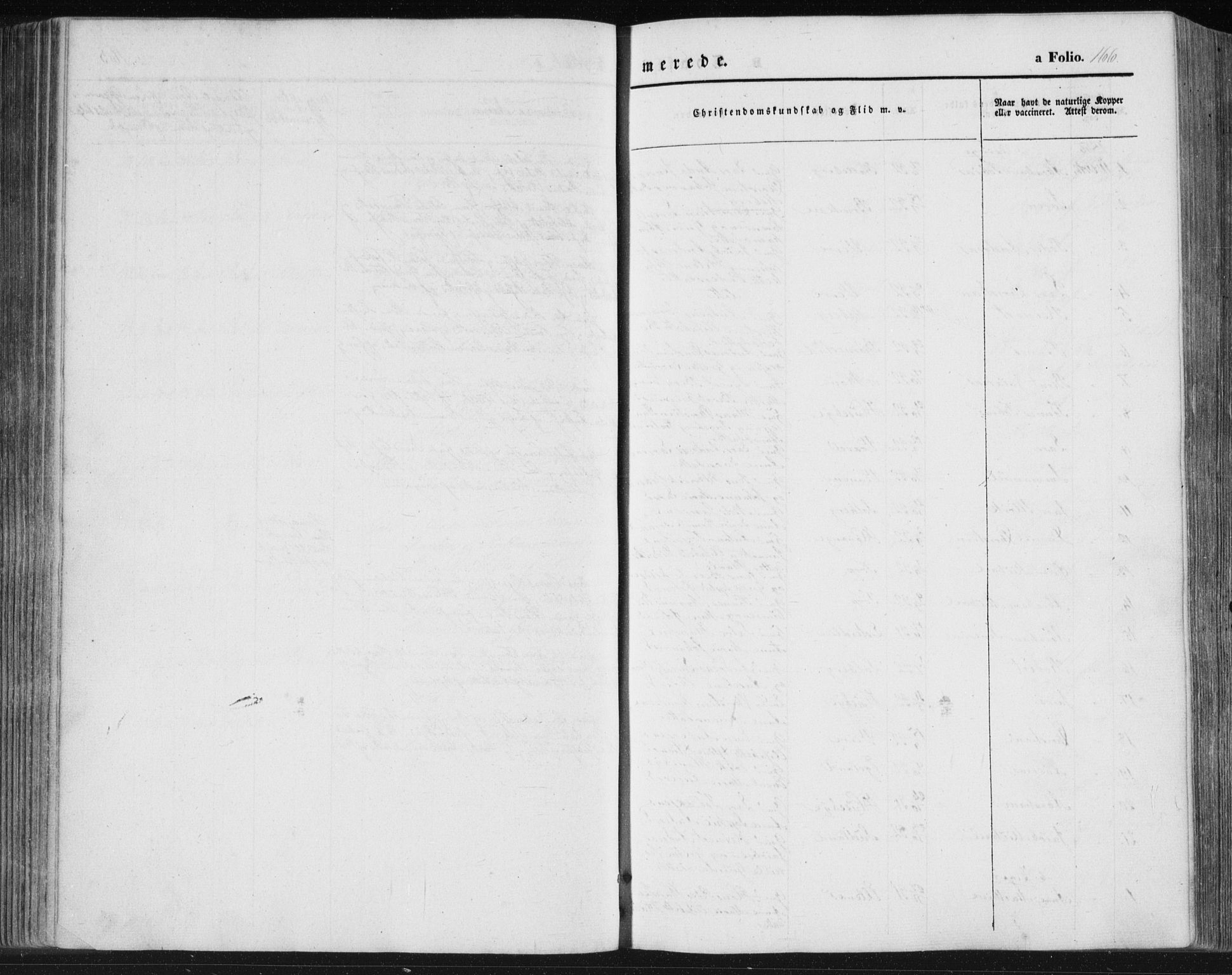 Lista sokneprestkontor, SAK/1111-0027/F/Fa/L0010: Parish register (official) no. A 10, 1846-1861, p. 166