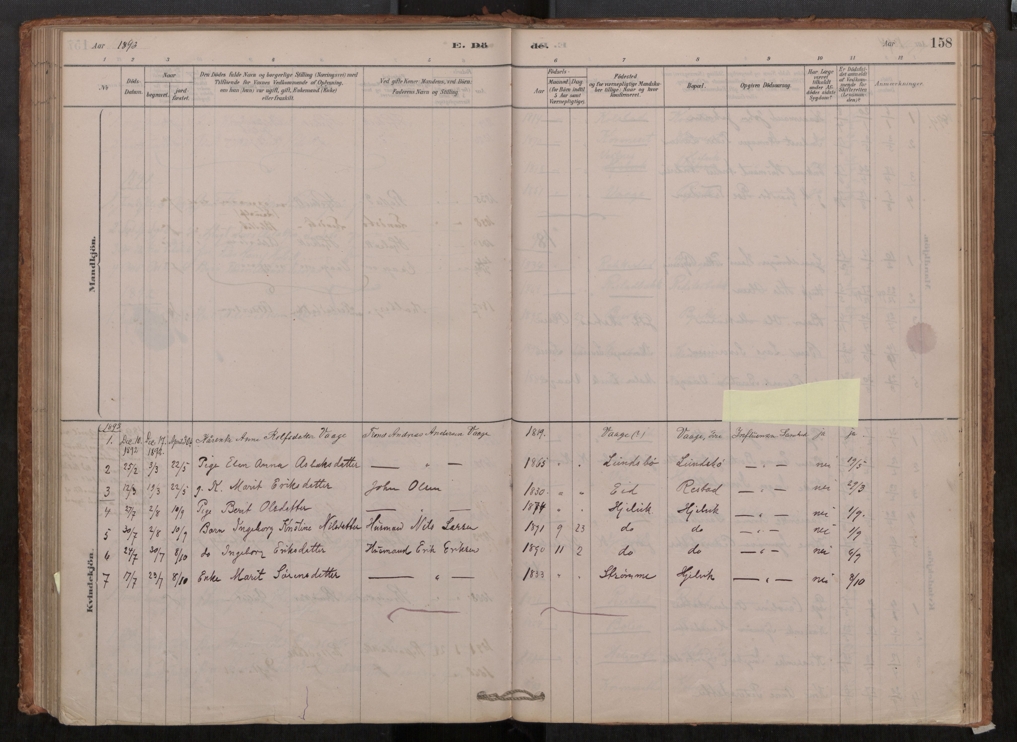 Ministerialprotokoller, klokkerbøker og fødselsregistre - Møre og Romsdal, SAT/A-1454/550/L0621: Parish register (official) no. 550A01, 1878-1915, p. 158