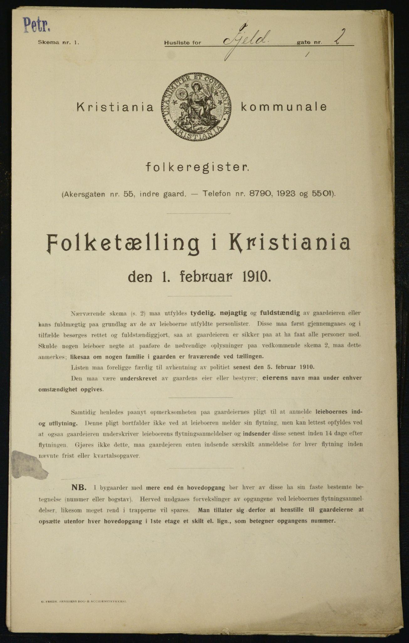 OBA, Municipal Census 1910 for Kristiania, 1910, p. 22828