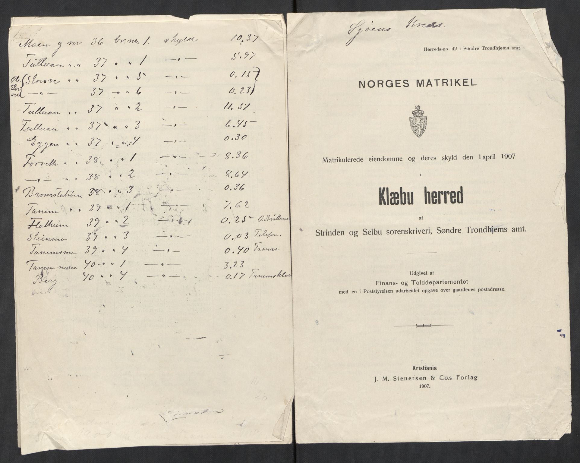 SAT, 1920 census for Klæbu, 1920, p. 22