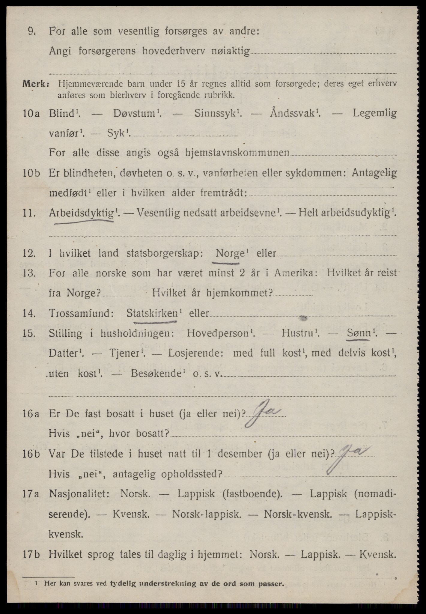 SAT, 1920 census for Ålen, 1920, p. 2925