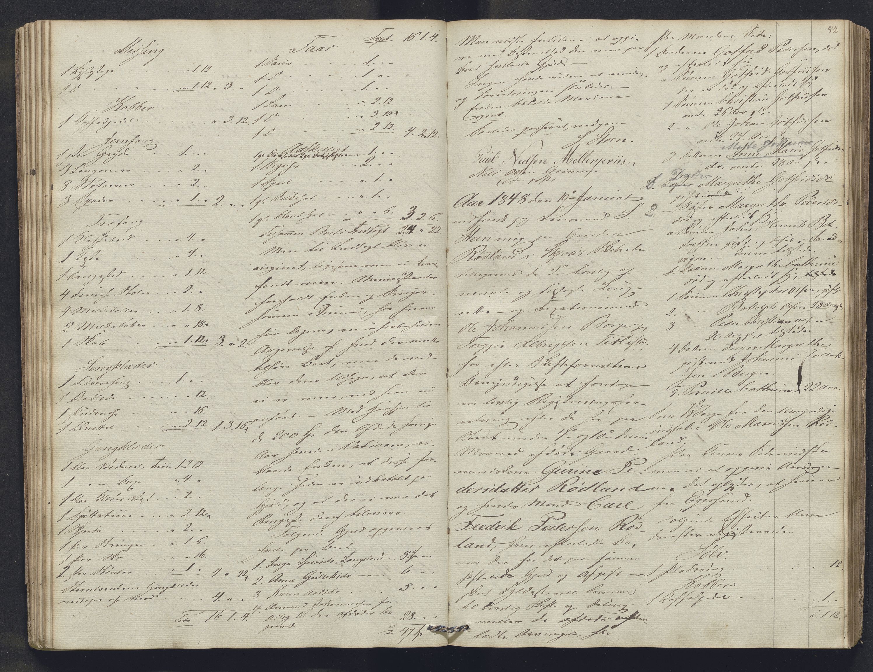 Nordhordland sorenskrivar, SAB/A-2901/1/H/Hb/L0024: Registreringsprotokollar, 1846-1852, p. 52