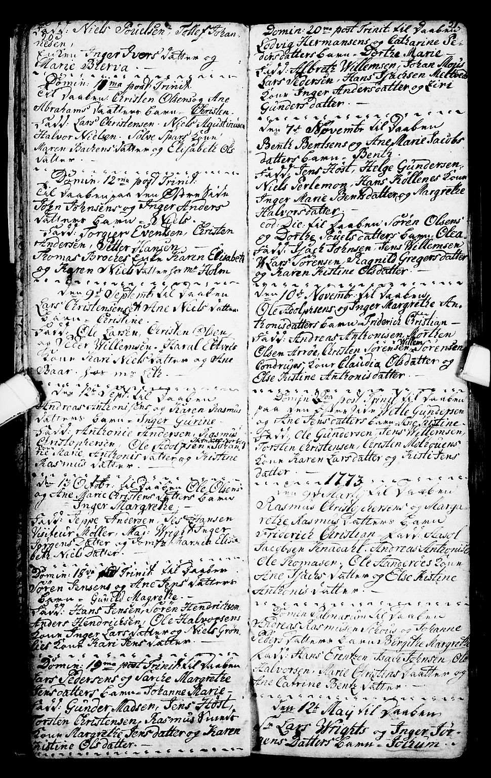 Porsgrunn kirkebøker , SAKO/A-104/G/Ga/L0001: Parish register (copy) no. I 1, 1766-1790, p. 20-21